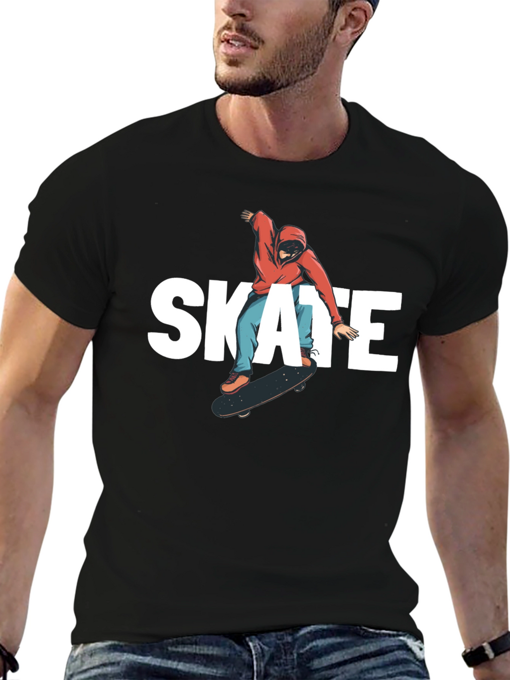 Skate T-Shirt - Black Graphic Tee