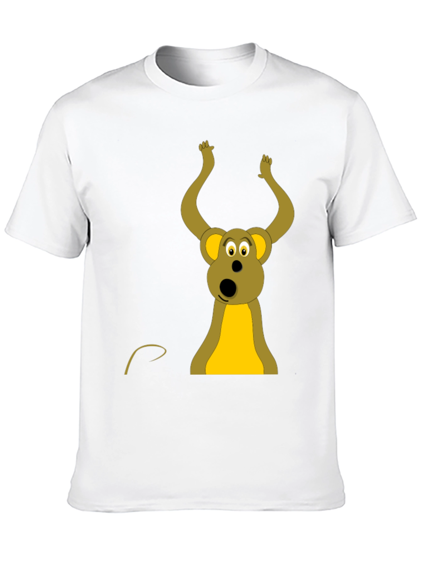 Funny Cartoon Mouse Black T-Shirt