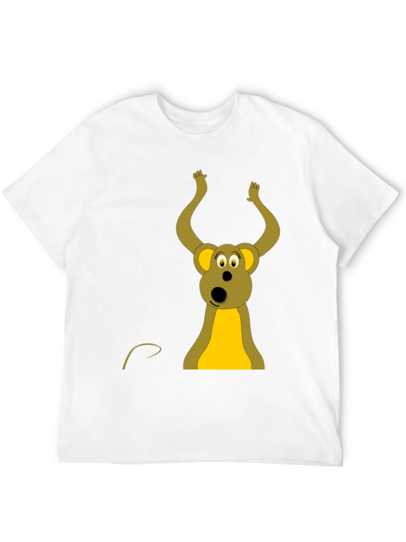 Funny Cartoon Mouse Black T-Shirt