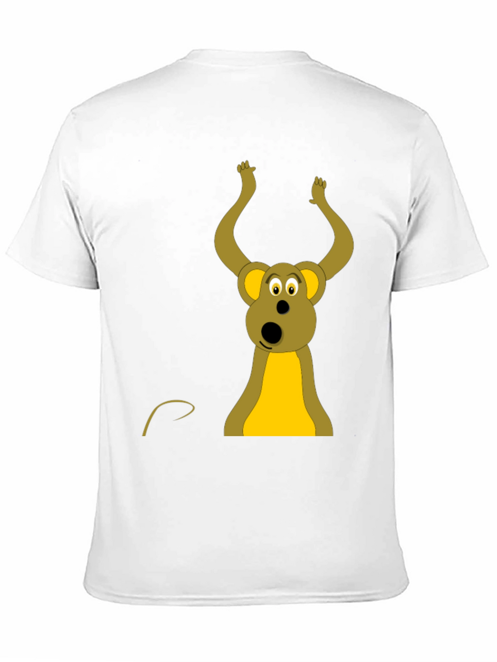 Funny Cartoon Mouse Black T-Shirt