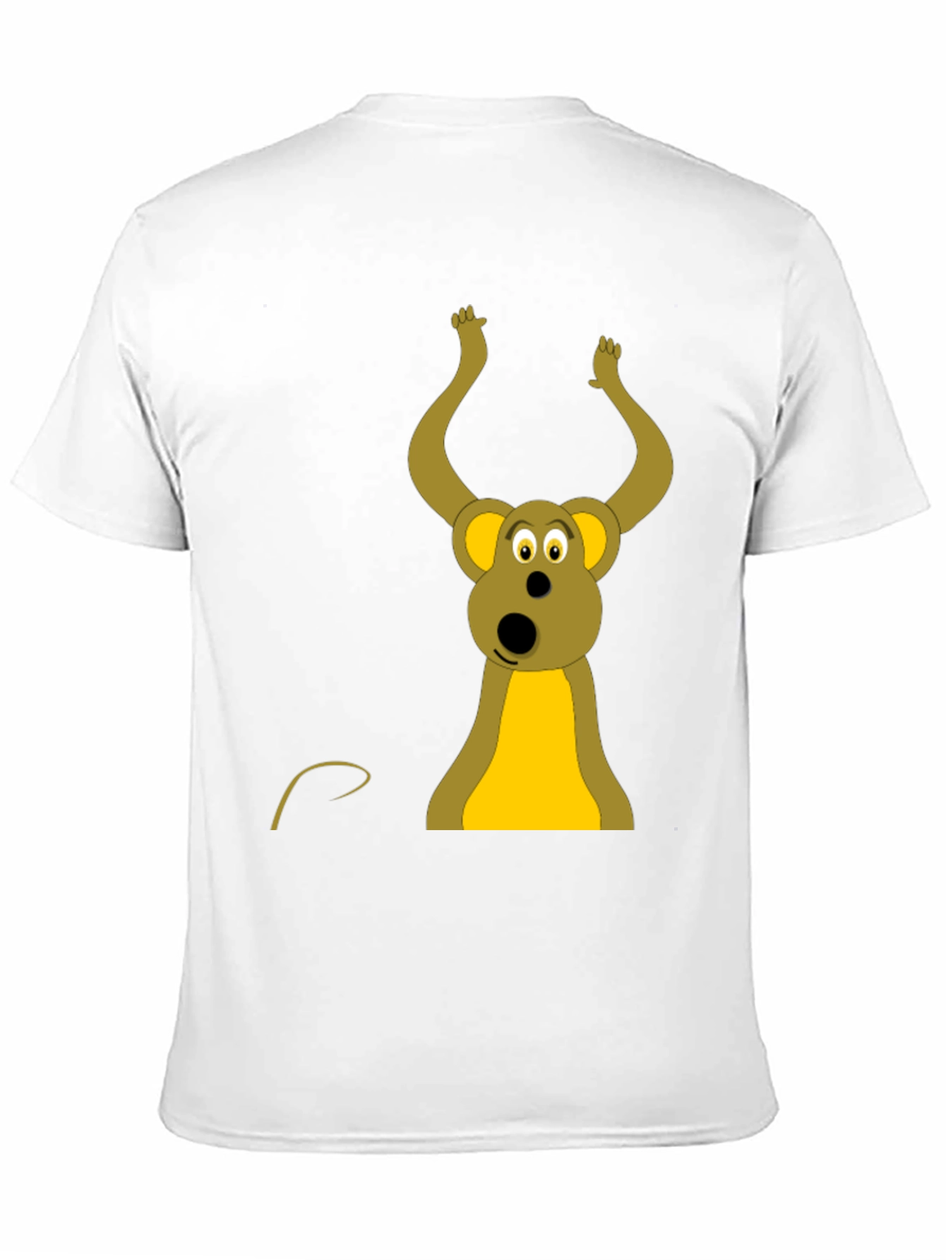 Funny Cartoon Mouse Black T-Shirt