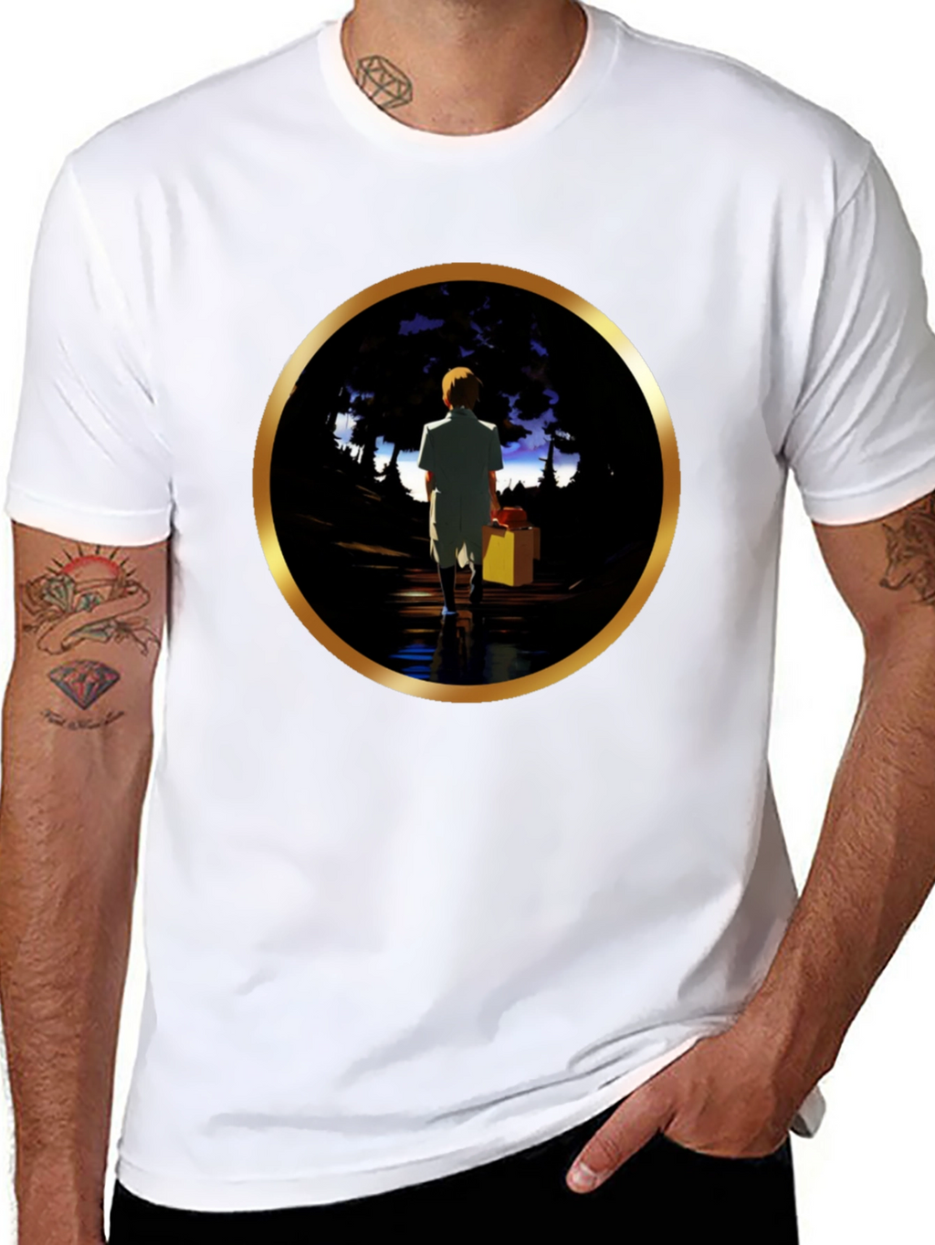 Animated Sunset Journey Graphic Tee