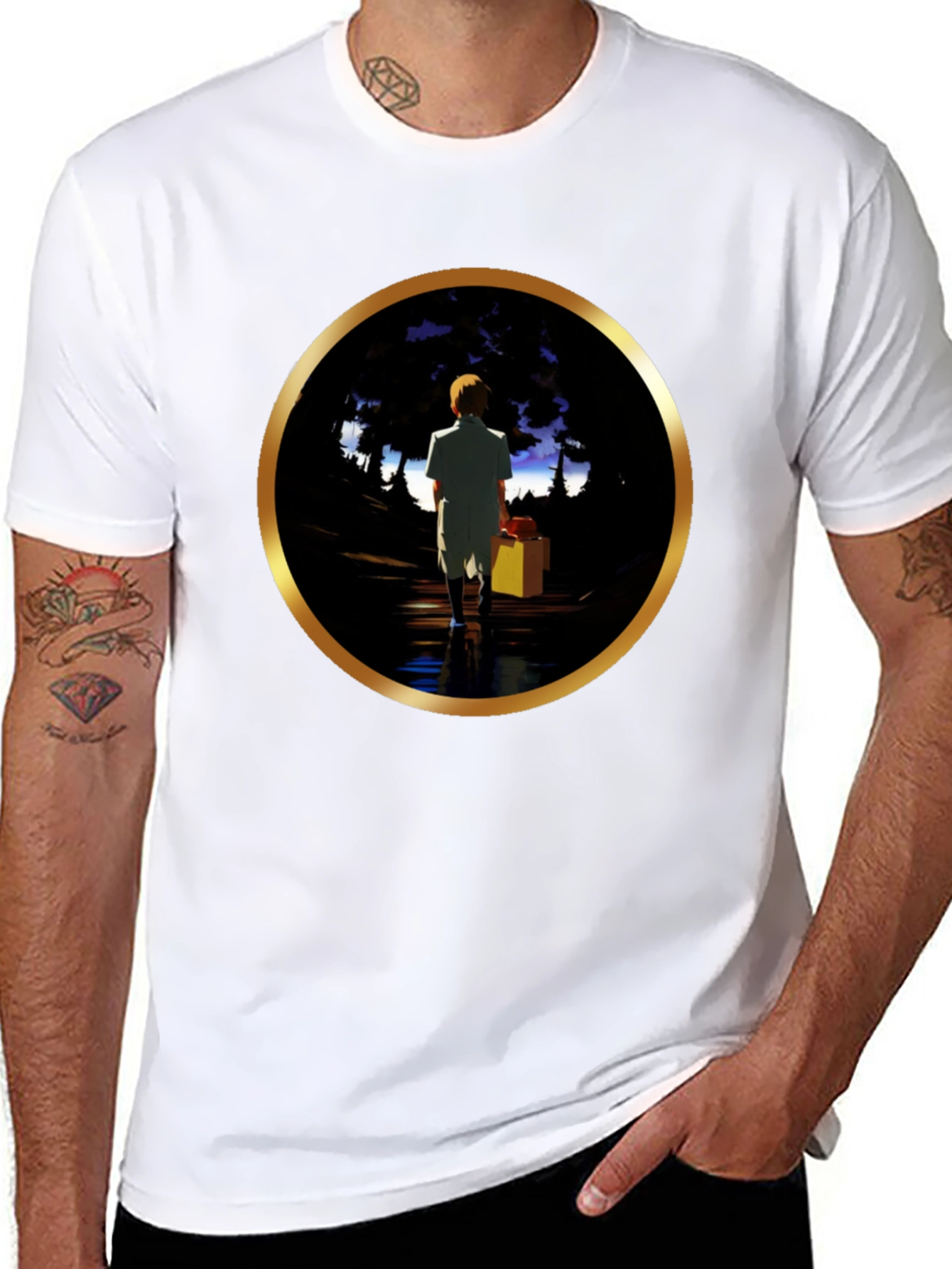 Animated Sunset Journey Graphic Tee