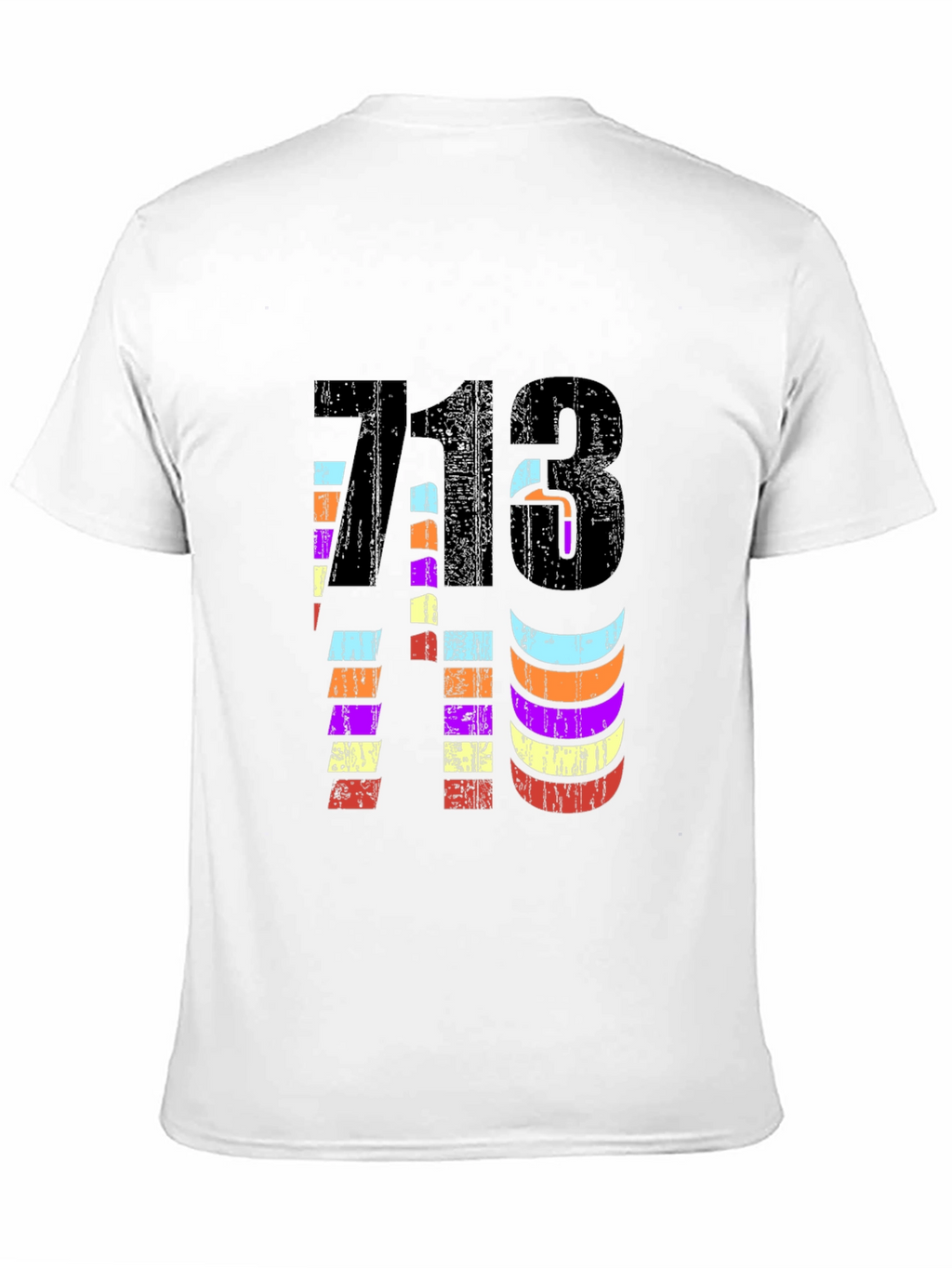Retro 713 Houston Area Code Black Graphic Tee