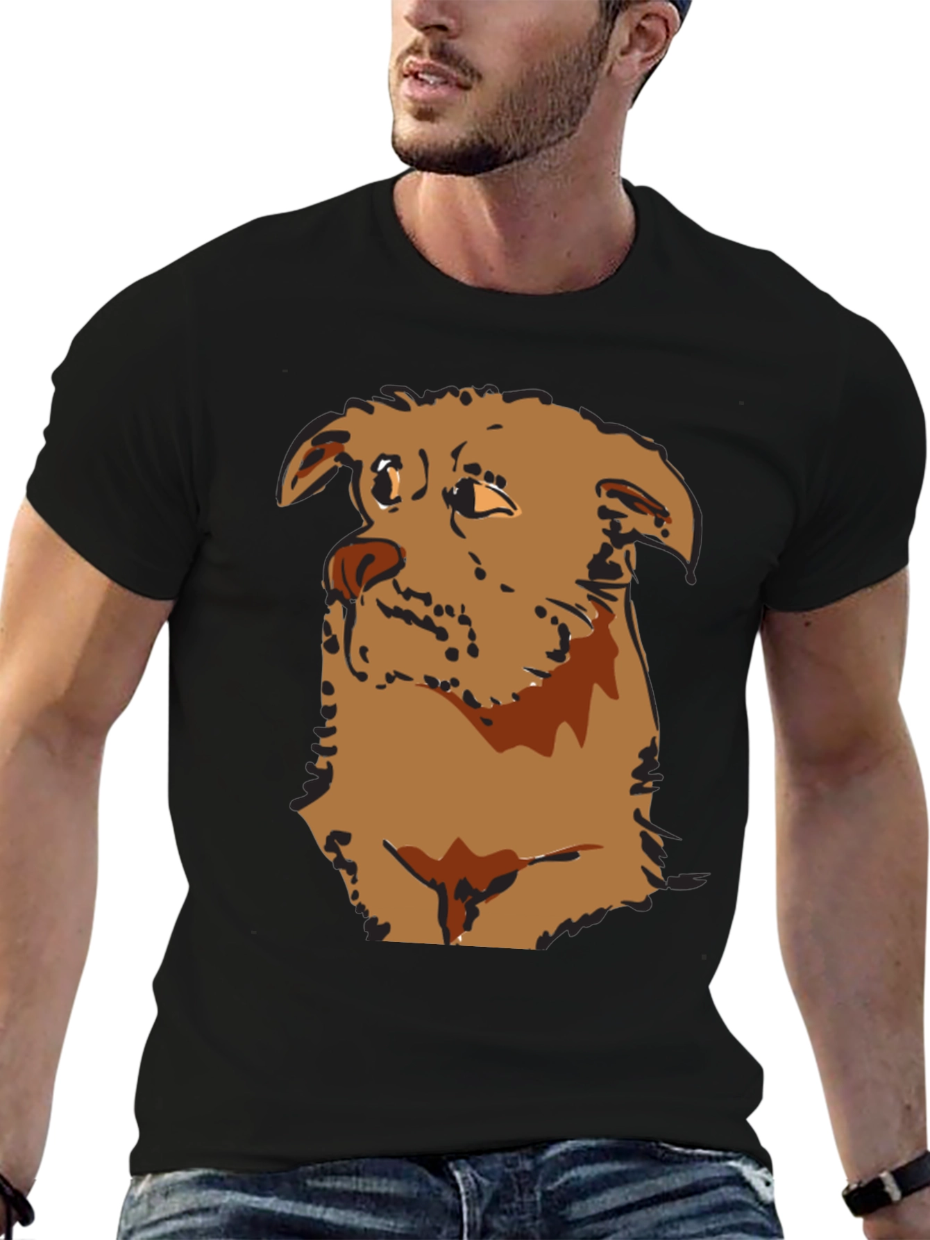 Dog Graphic T-Shirt - Casual Style