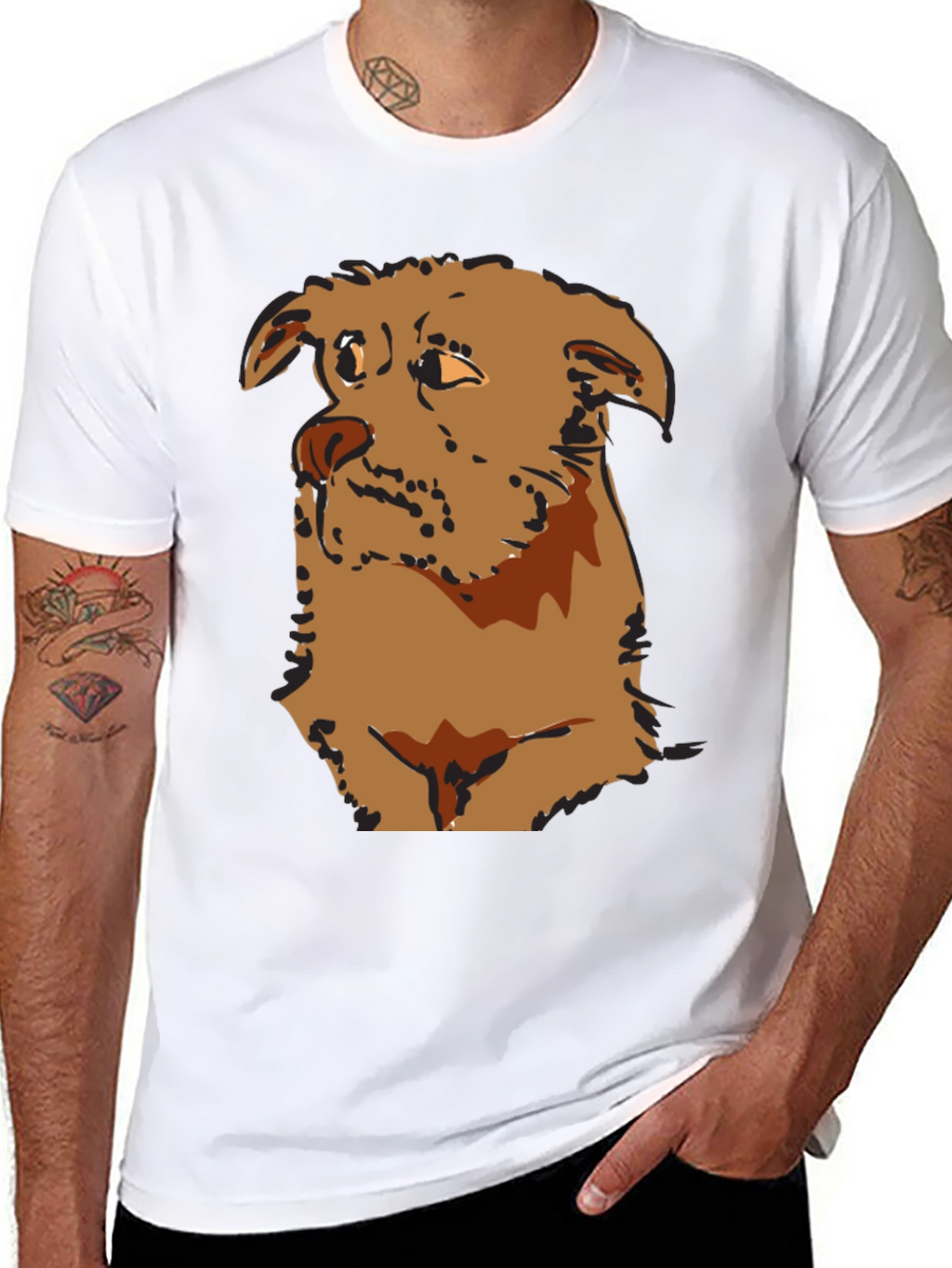 Dog Graphic T-Shirt - Casual Style