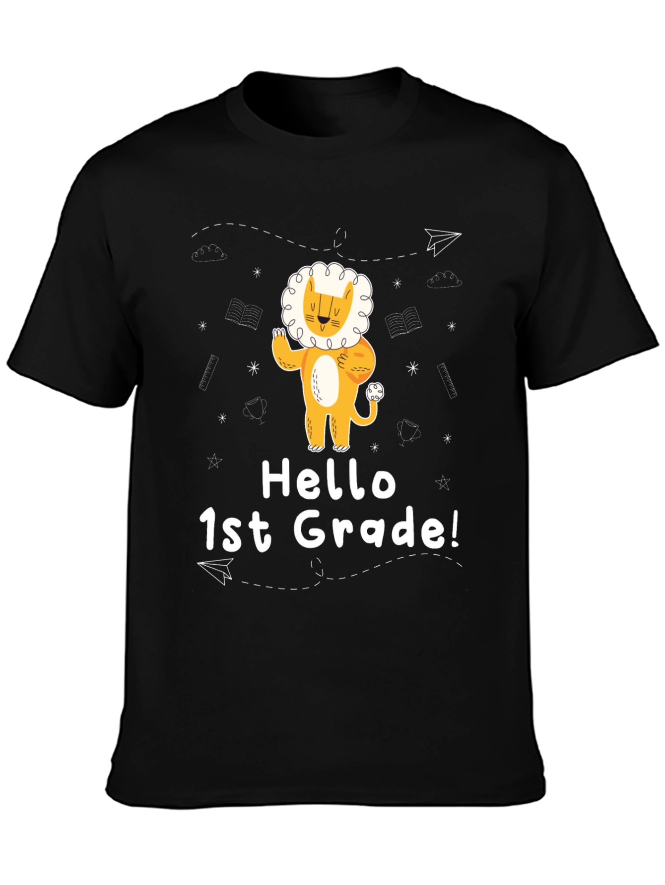 Hello 1st Grade Lion Graphic Tee