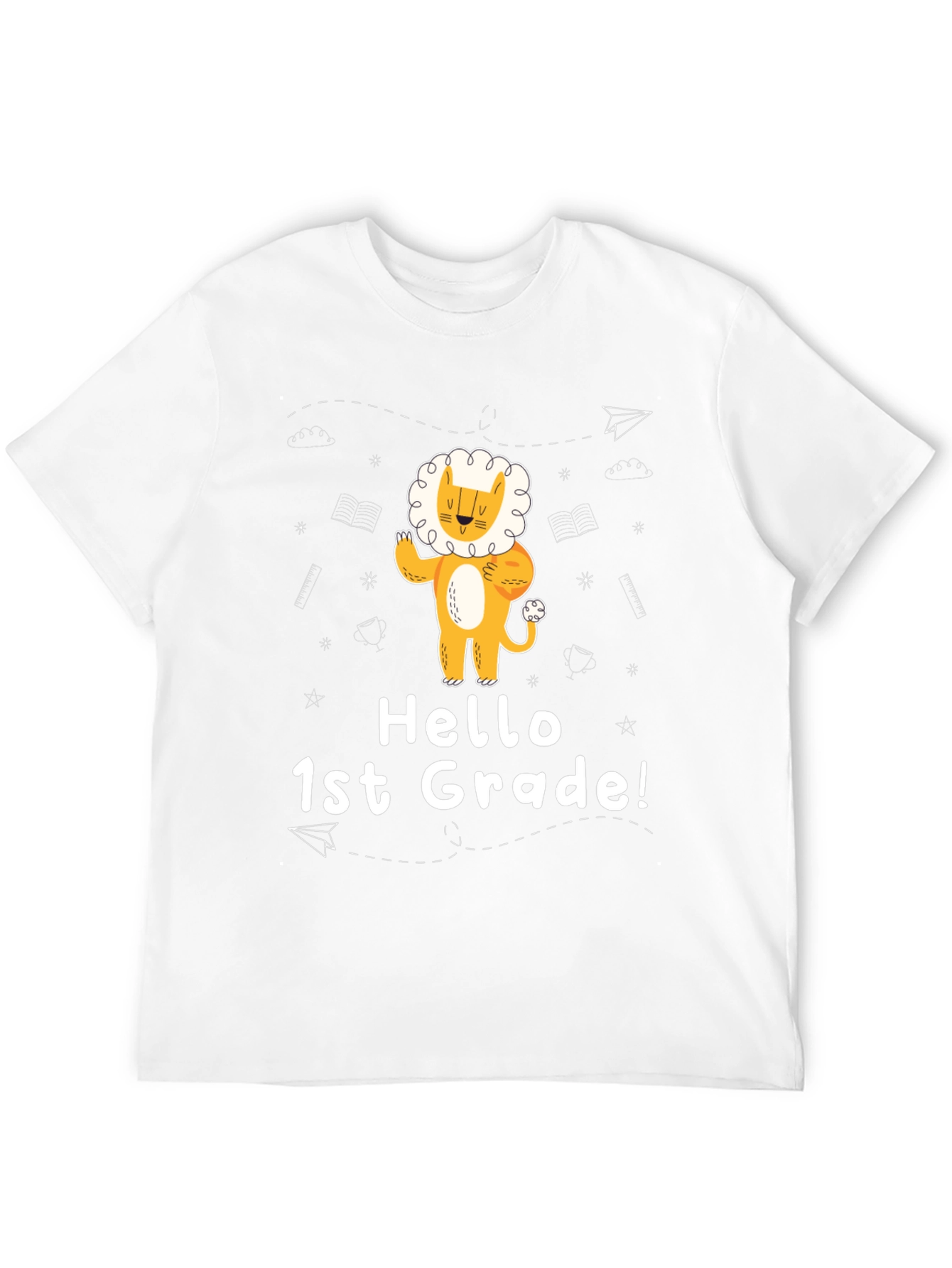 Hello 1st Grade Lion Graphic Tee