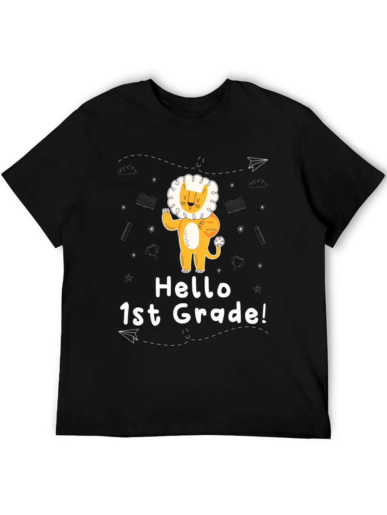 Hello 1st Grade Lion Graphic Tee