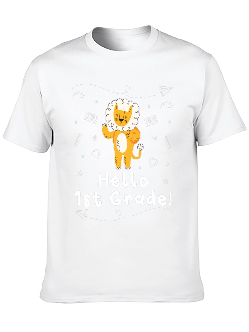 Hello 1st Grade Lion Graphic Tee