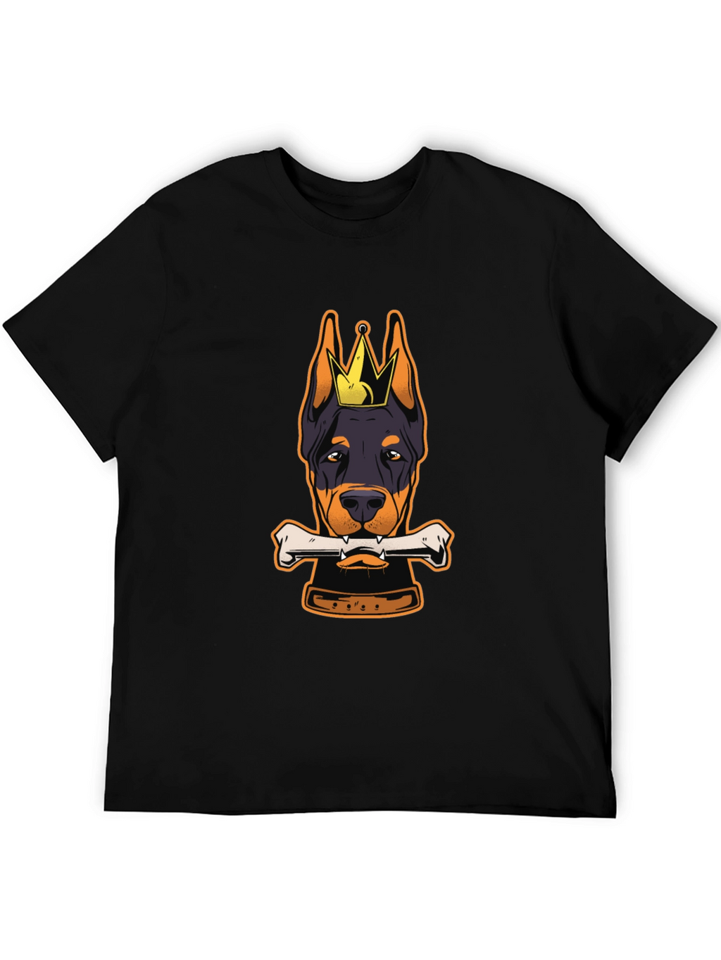 Doberman King Bone Black T-Shirt