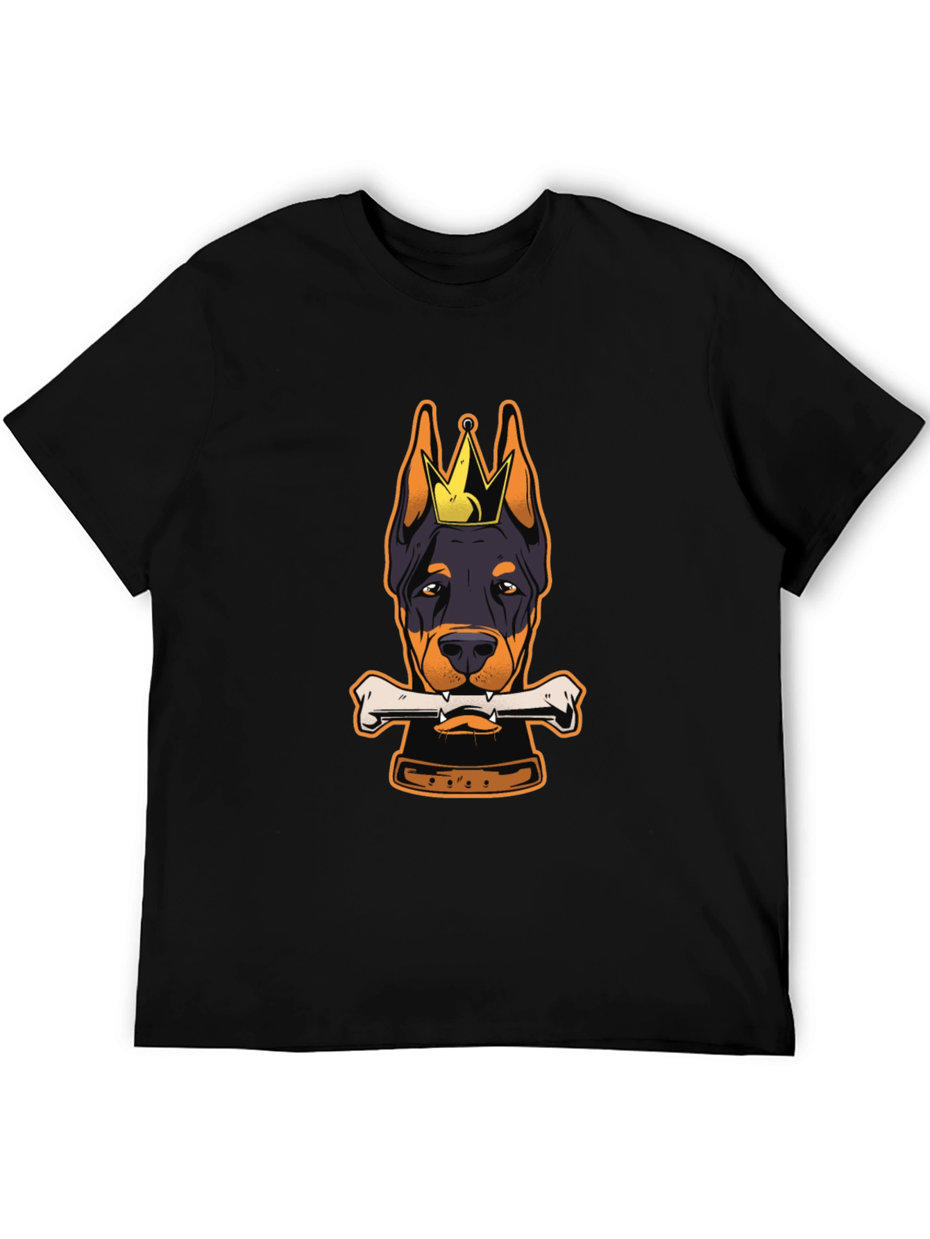Doberman King Bone Black T-Shirt