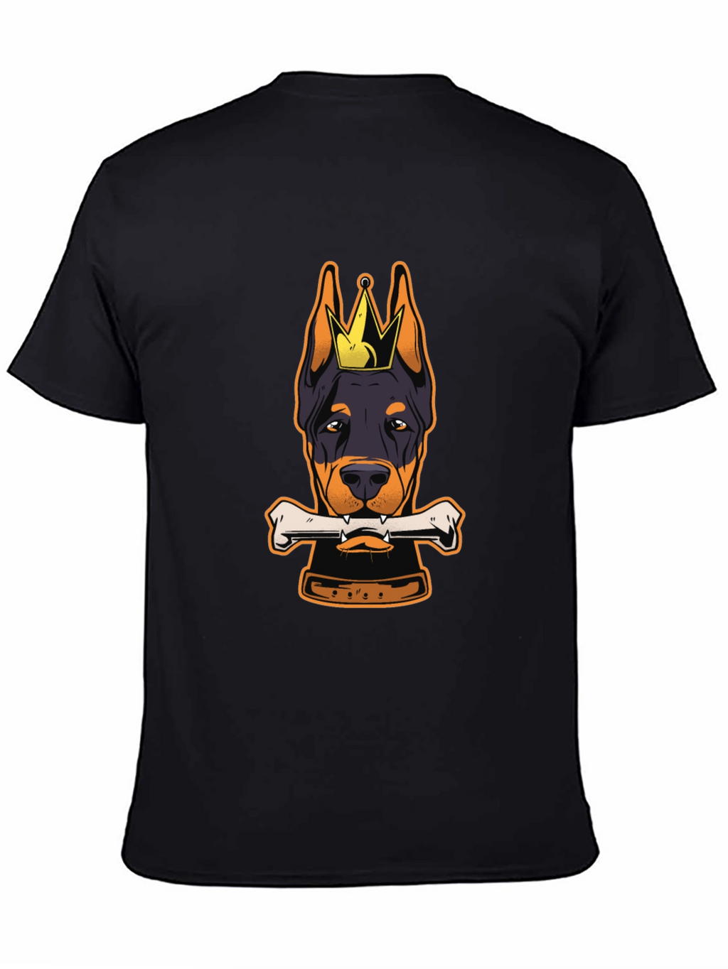Doberman King Bone Black T-Shirt