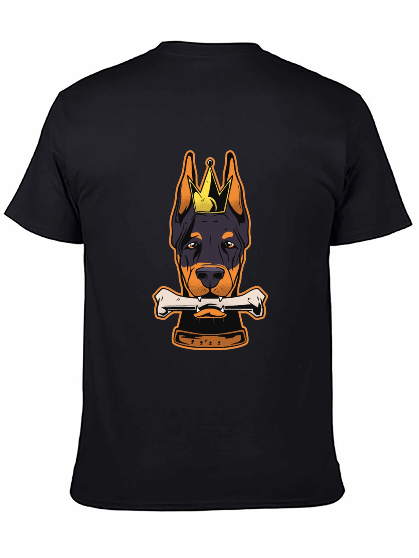 Doberman King Bone Black T-Shirt