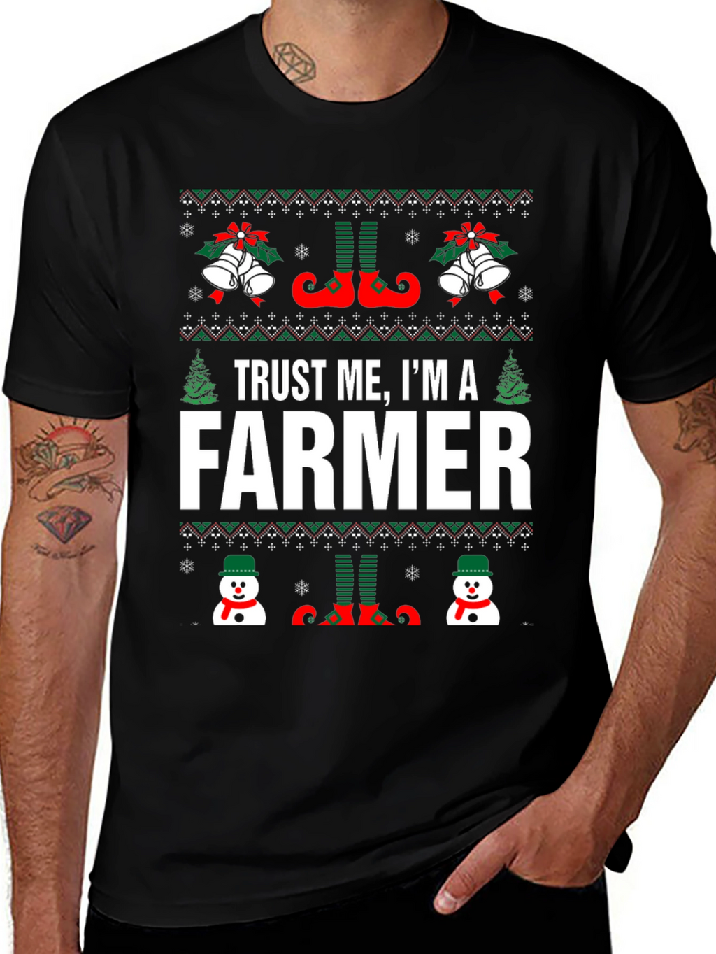 Trust Me Im a Farmer Christmas T-Shirt