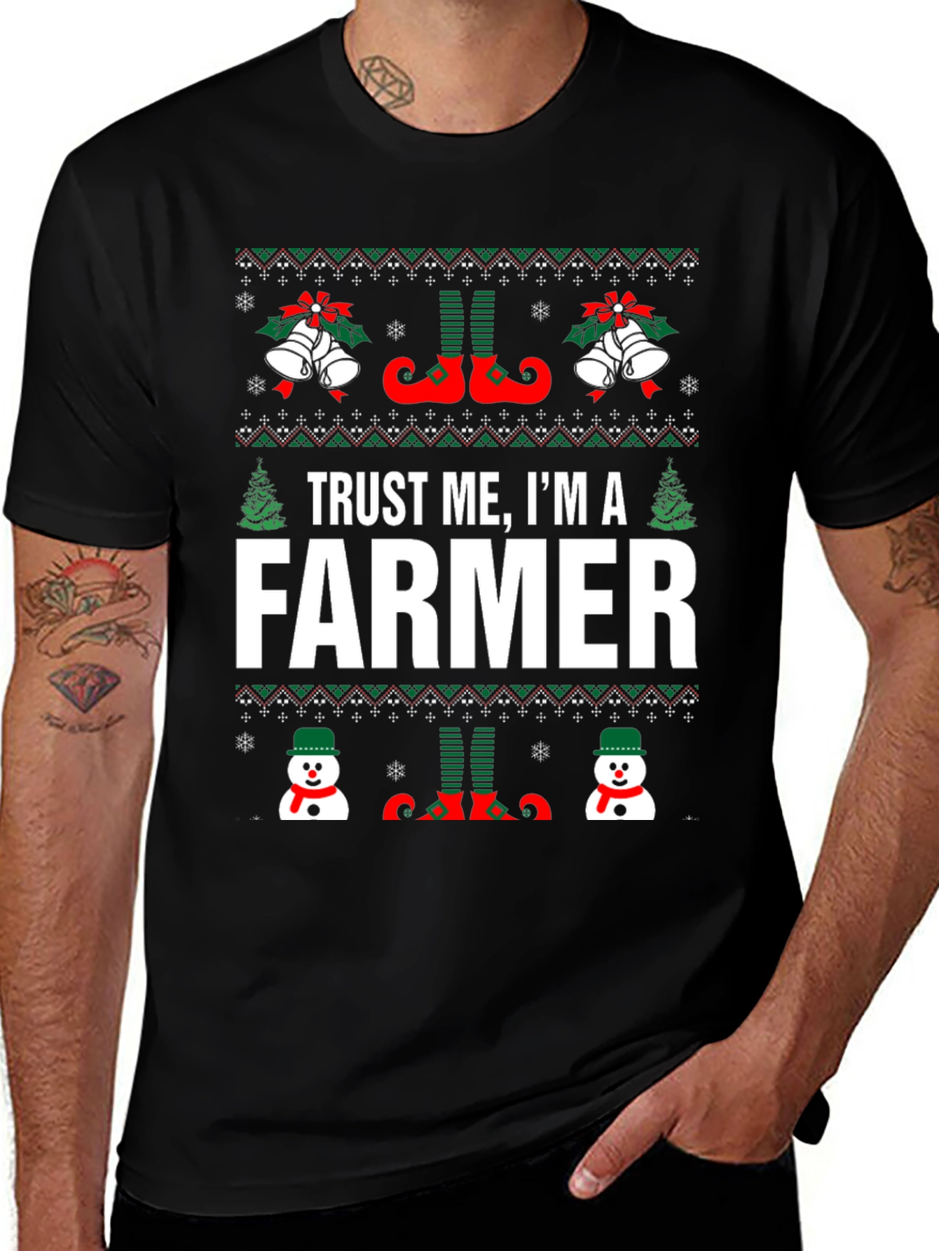 Trust Me Im a Farmer Christmas T-Shirt