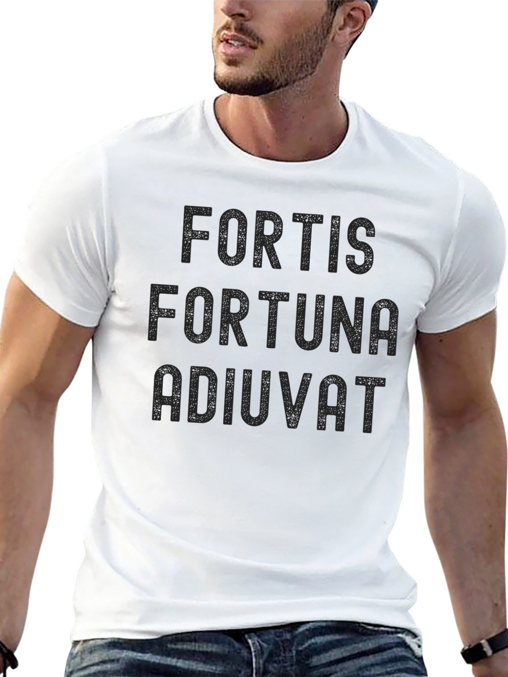 Fortis Fortuna Adiuvat Graphic Tee - Black
