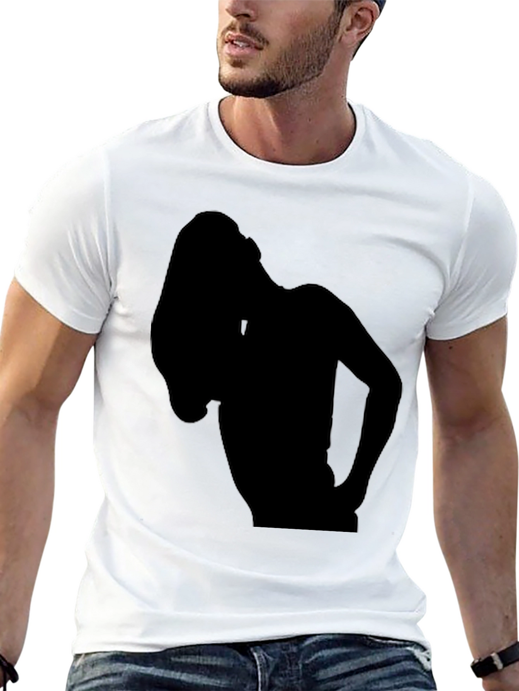 Silhouette Graphic Tee - Black Casual Shirt