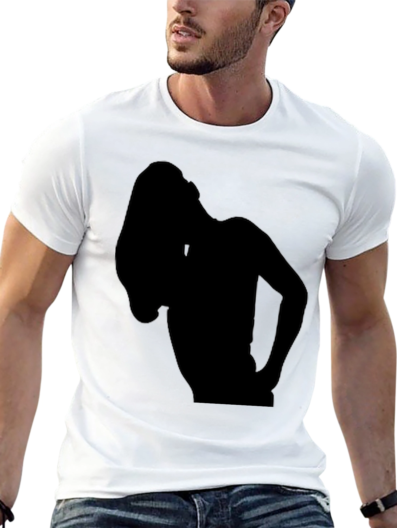 Silhouette Graphic Tee - Black Casual Shirt