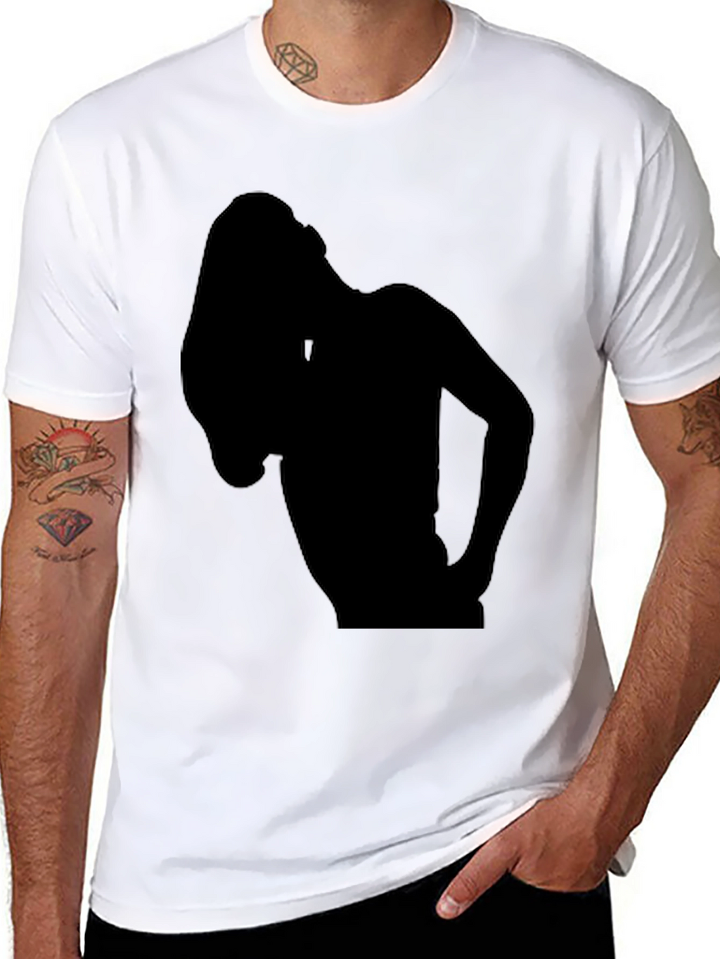 Silhouette Graphic Tee - Black Casual Shirt