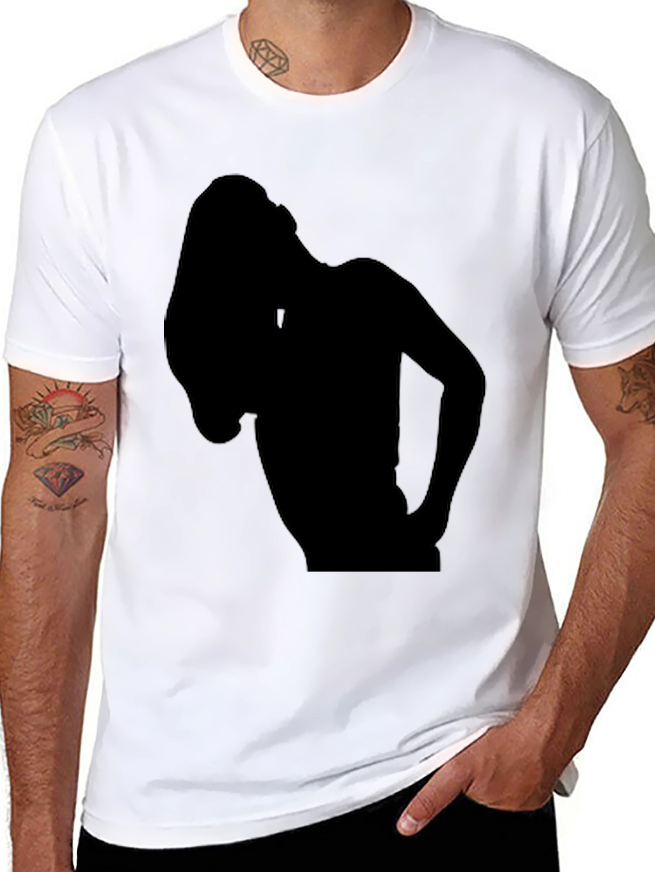 Silhouette Graphic Tee - Black Casual Shirt