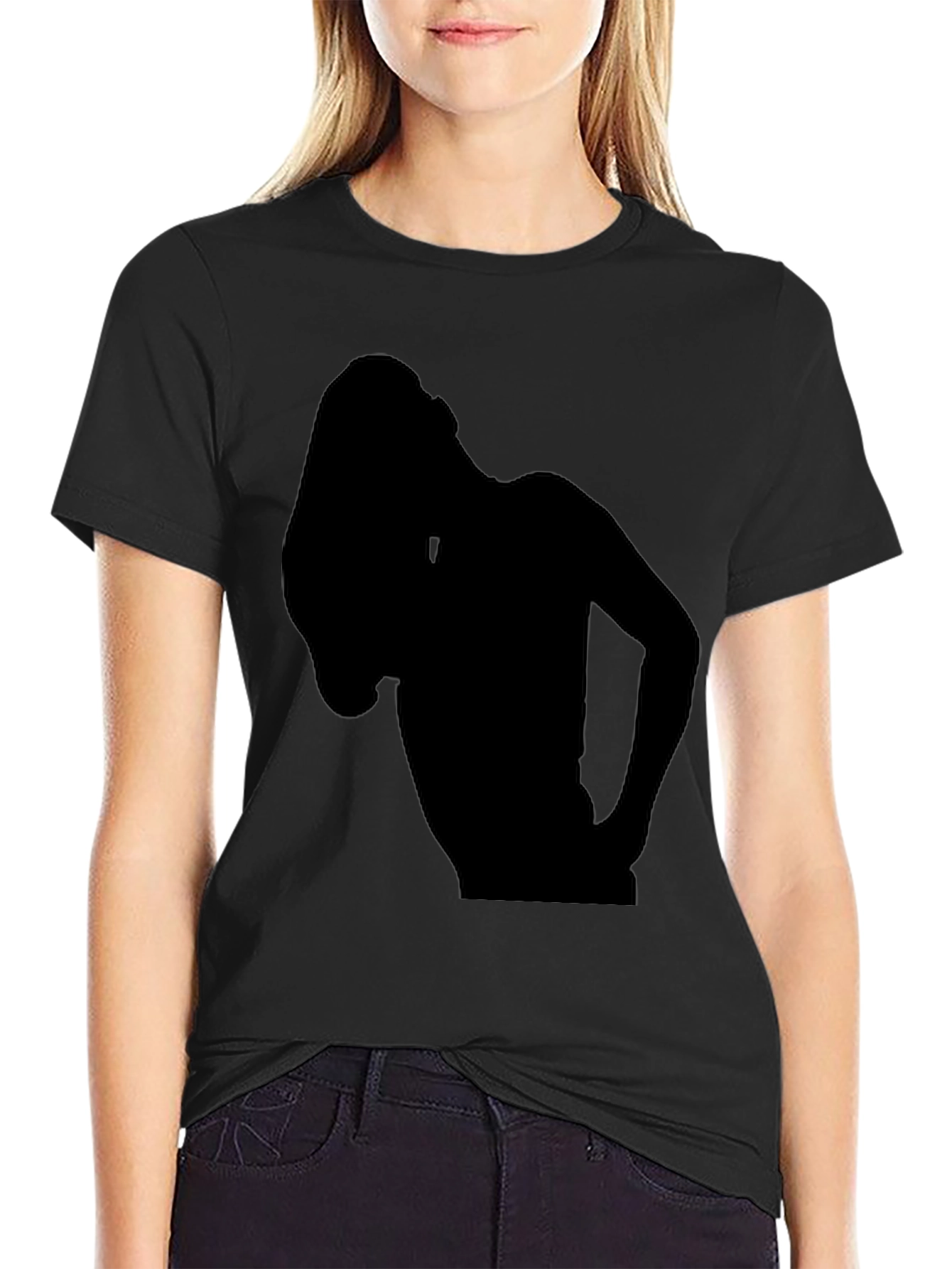Silhouette Graphic Tee - Black Casual Shirt