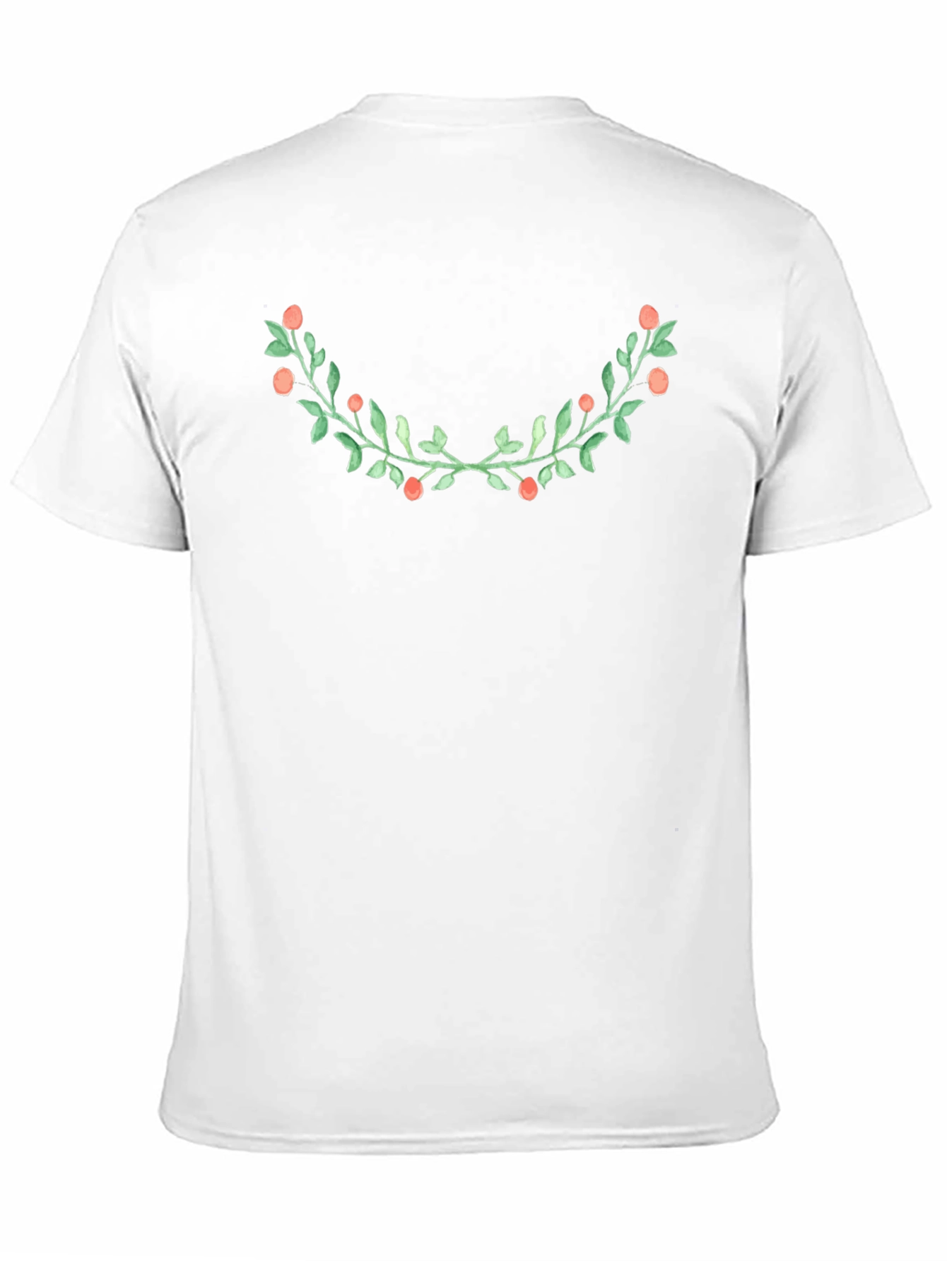 Floral Wreath Graphic Black Tee