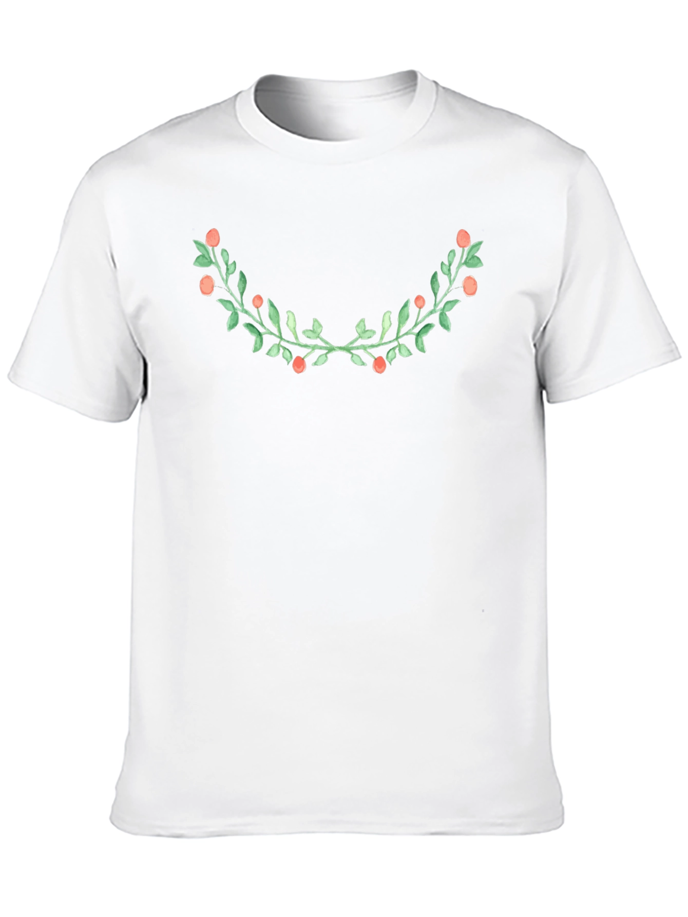 Floral Wreath Graphic Black Tee