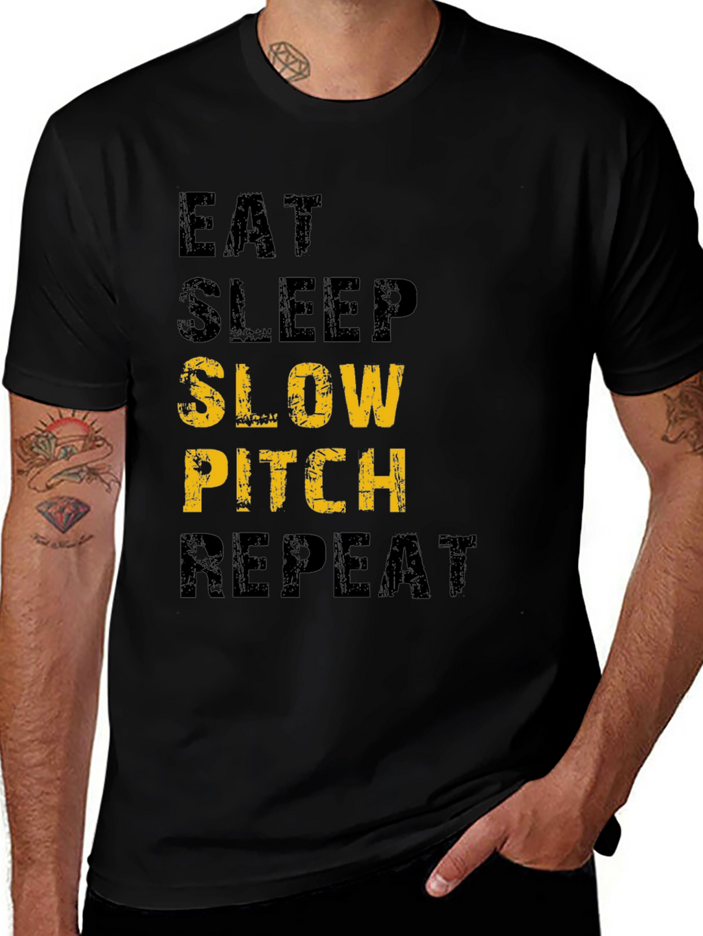 Eat Sleep Slow Pitch Repeat T-Shirt - Sportswear