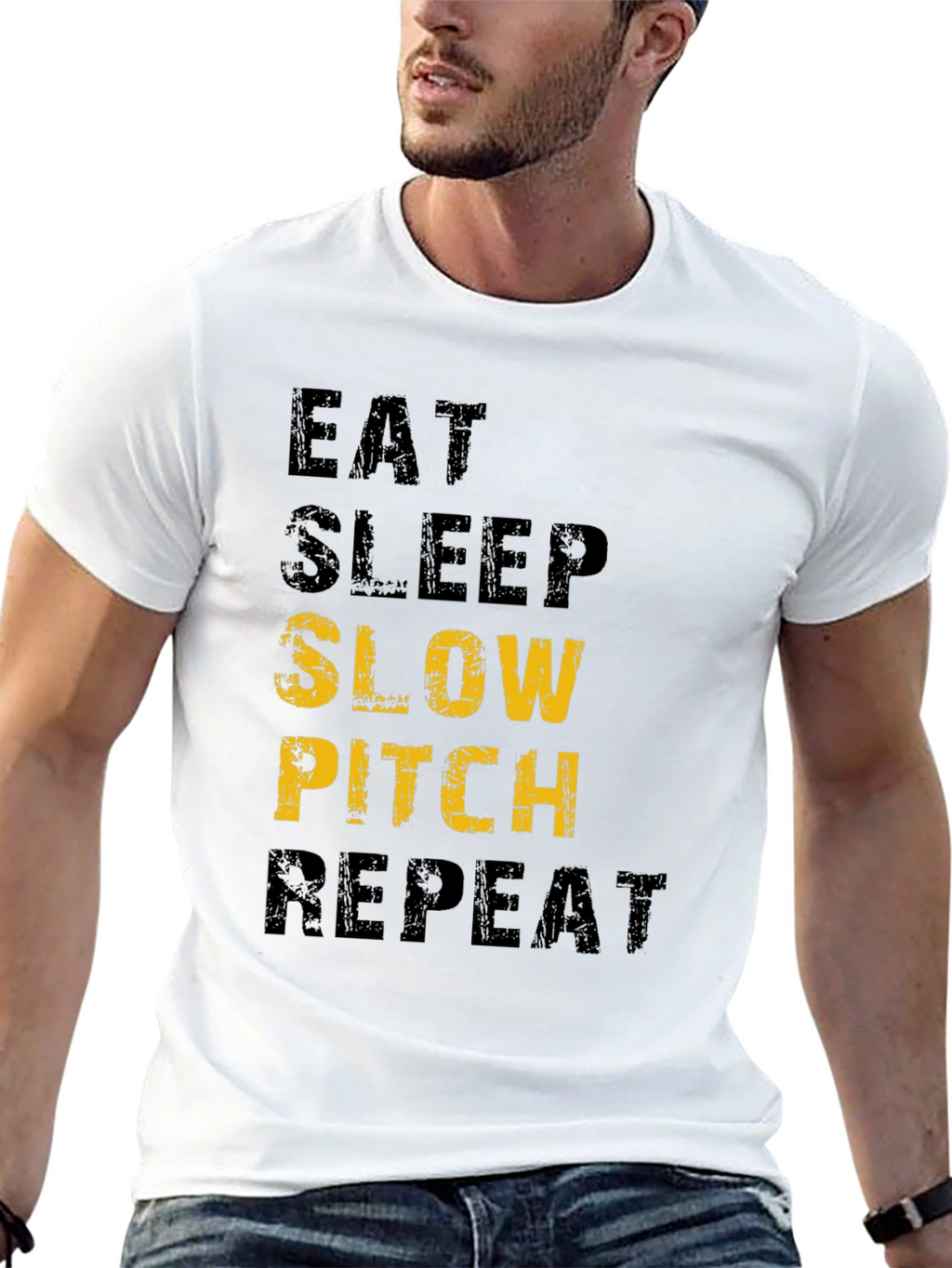 Eat Sleep Slow Pitch Repeat T-Shirt - Sportswear