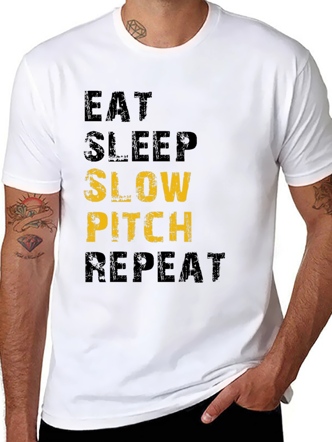 Eat Sleep Slow Pitch Repeat T-Shirt - Sportswear