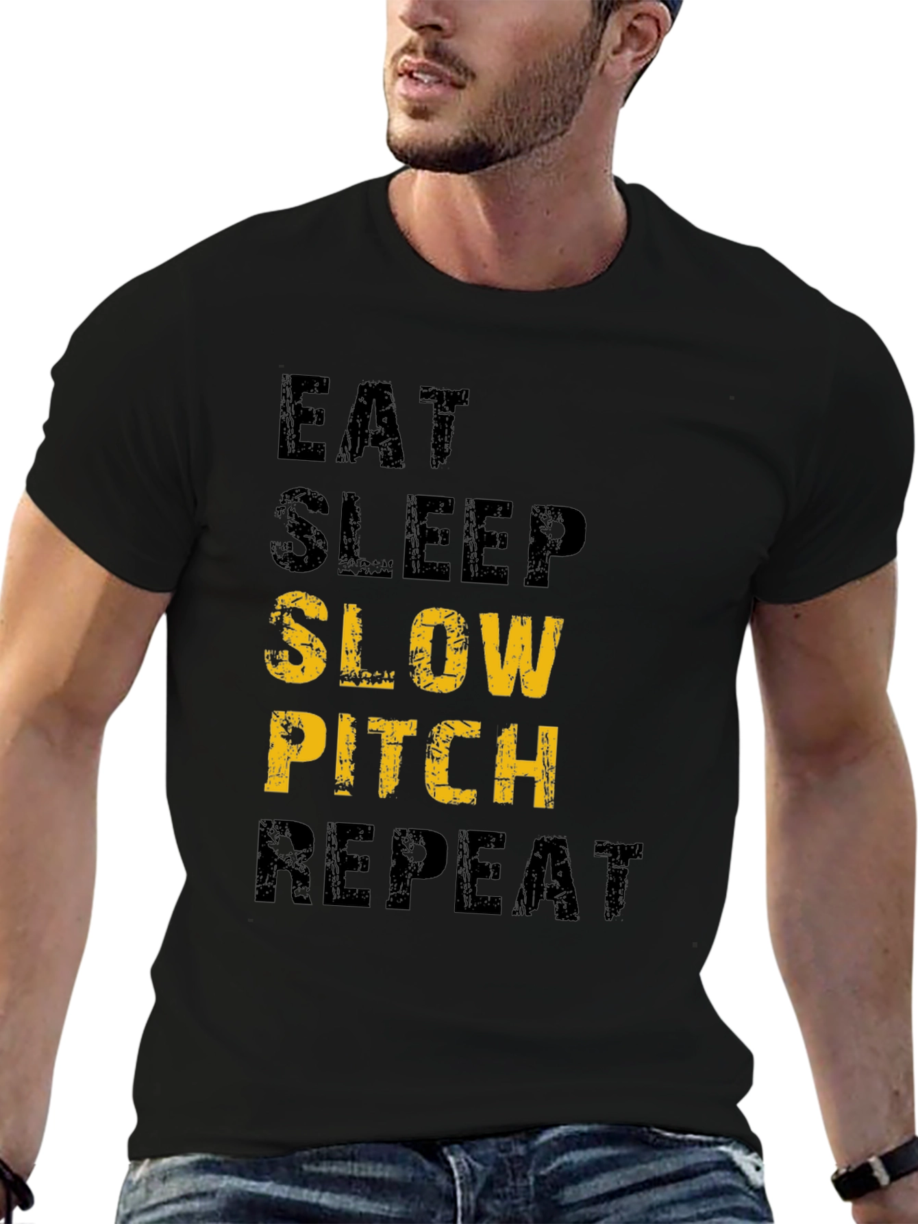 Eat Sleep Slow Pitch Repeat T-Shirt - Sportswear