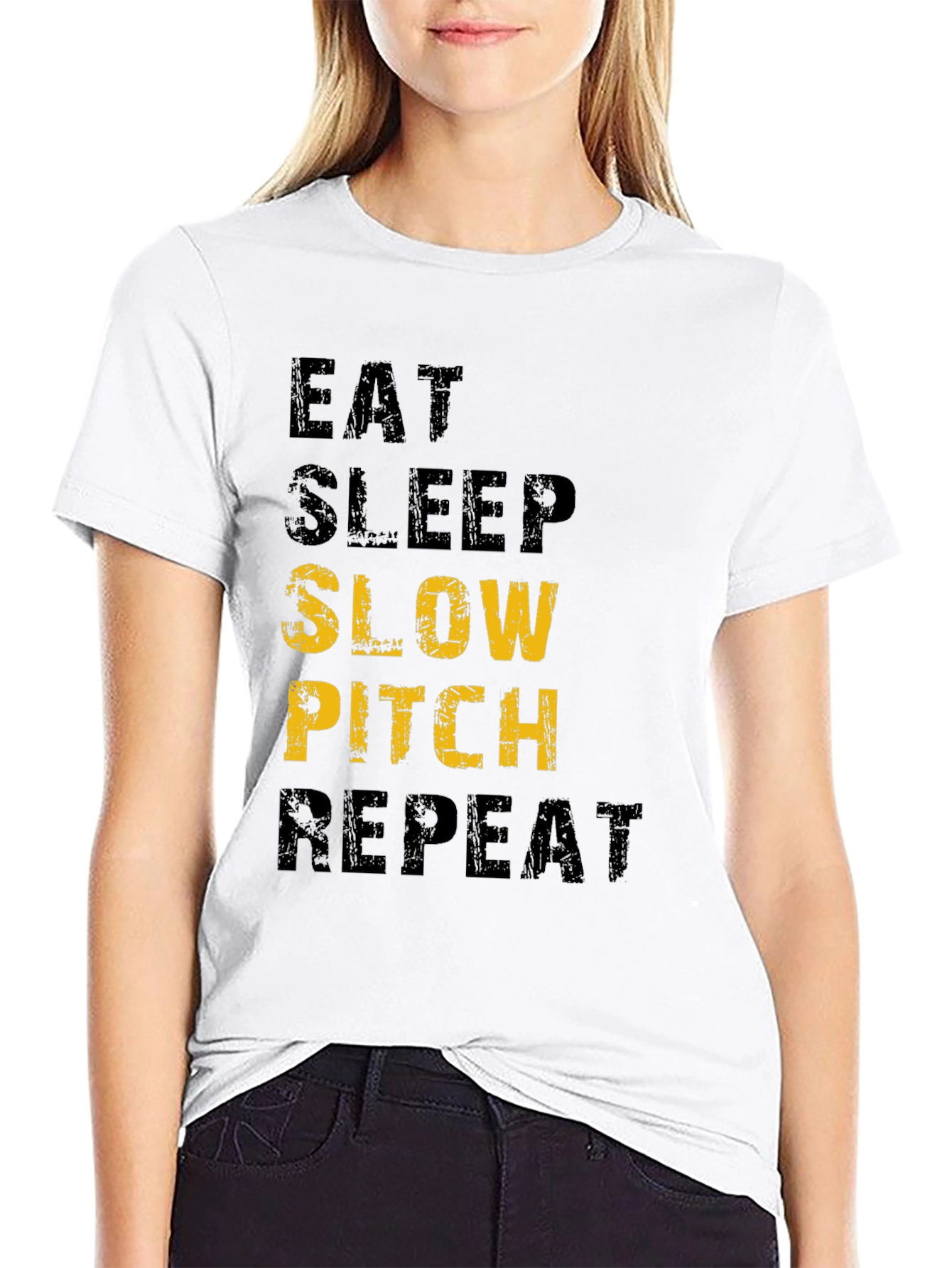 Eat Sleep Slow Pitch Repeat T-Shirt - Sportswear