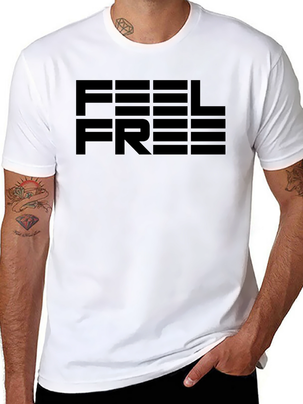 Feel Free Graphic Tee - Mens Black T-Shirt