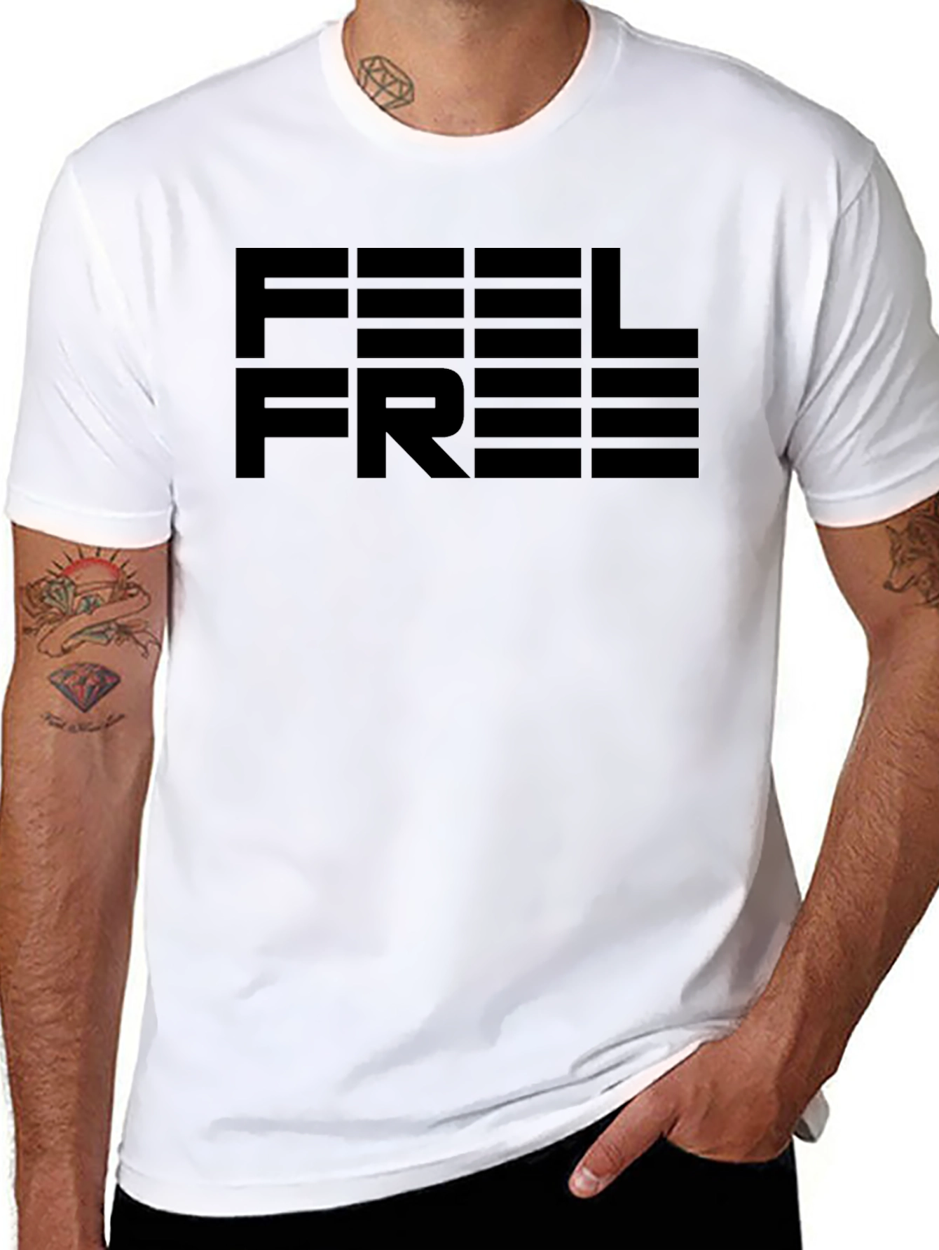 Feel Free Graphic Tee - Mens Black T-Shirt