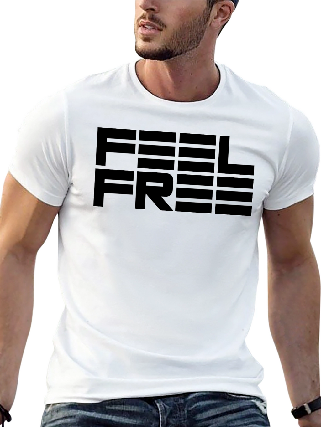 Feel Free Graphic Tee - Mens Black T-Shirt
