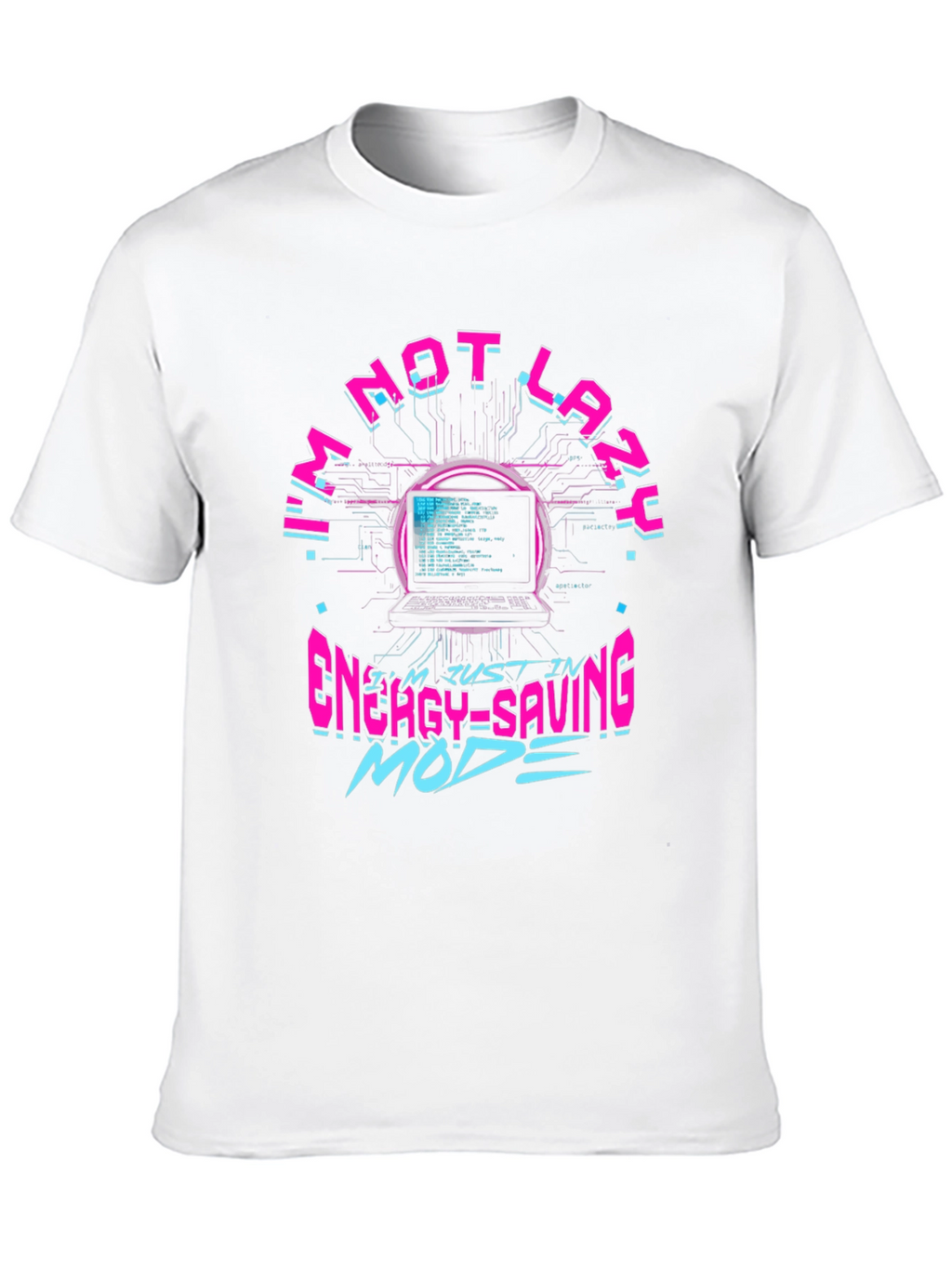 Im Not Lazy Energy Saving Mode Black T-Shirt