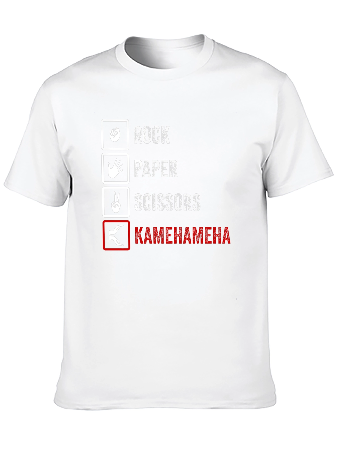 Rock Paper Scissors Kamehameha Funny T-Shirt