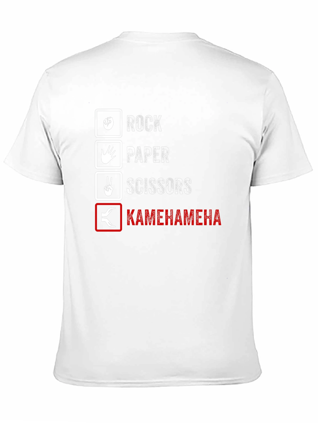 Rock Paper Scissors Kamehameha Funny T-Shirt