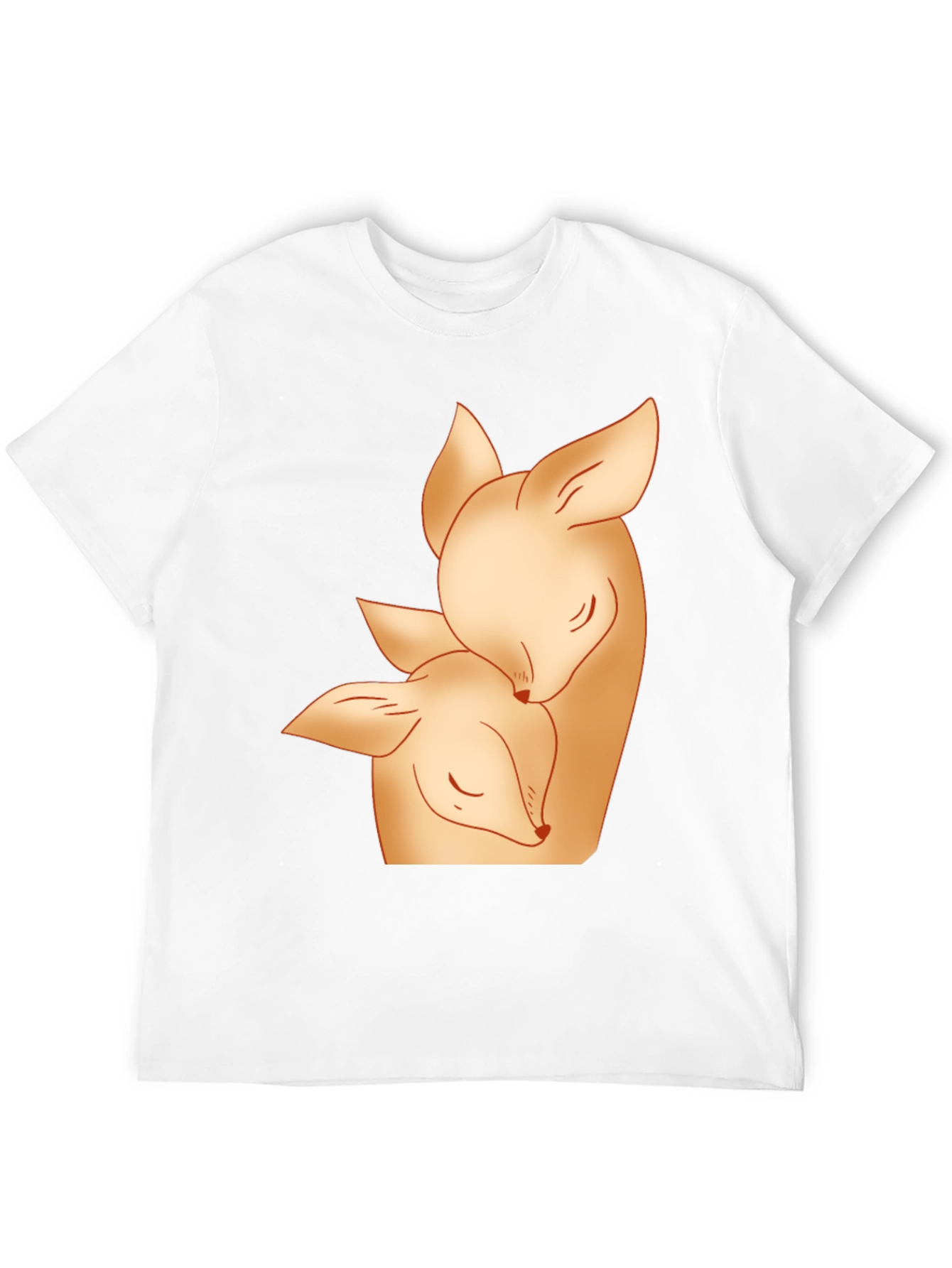 Deer Mom and Fawn Black Graphic Tee