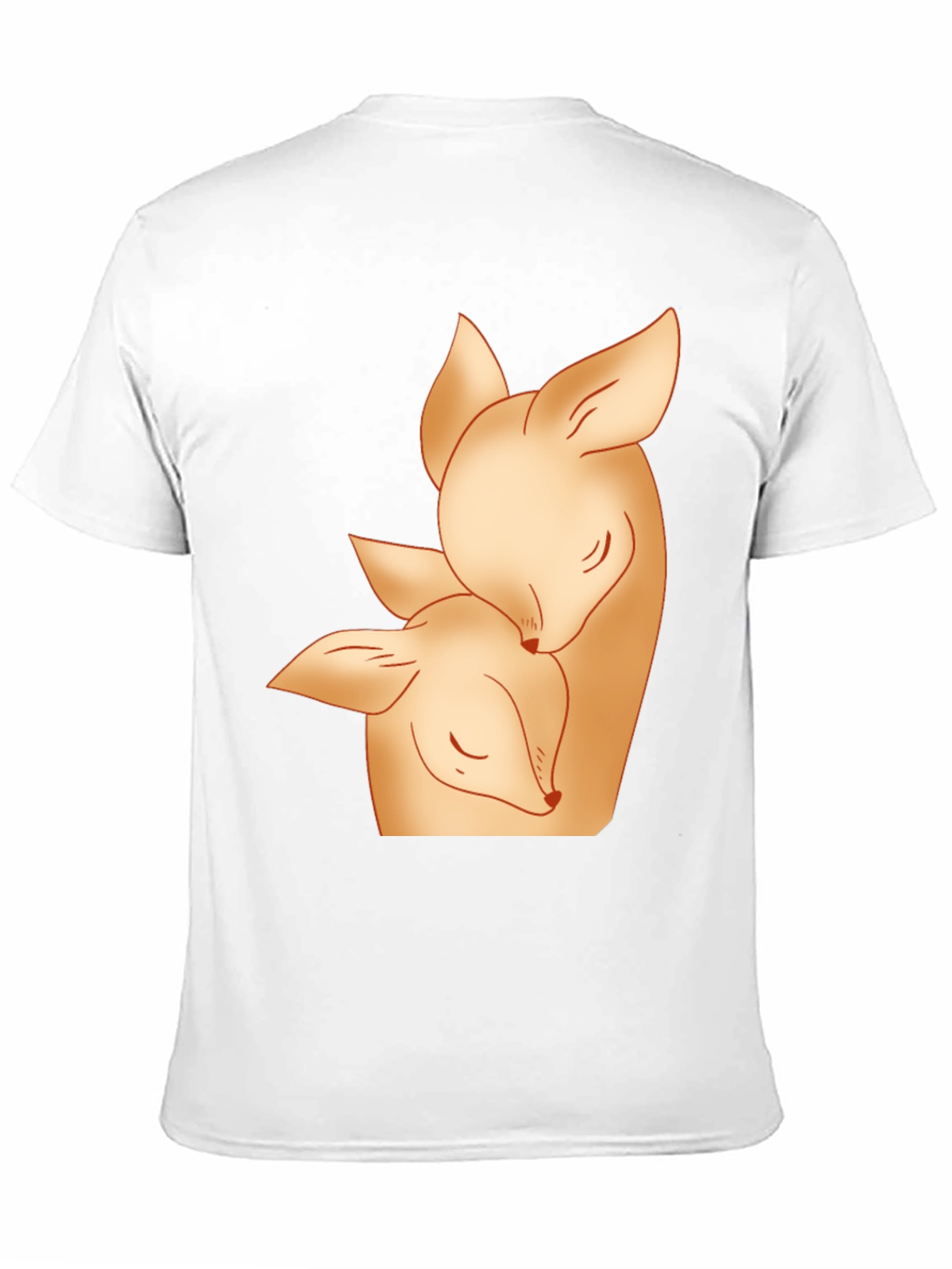 Deer Mom and Fawn Black Graphic Tee
