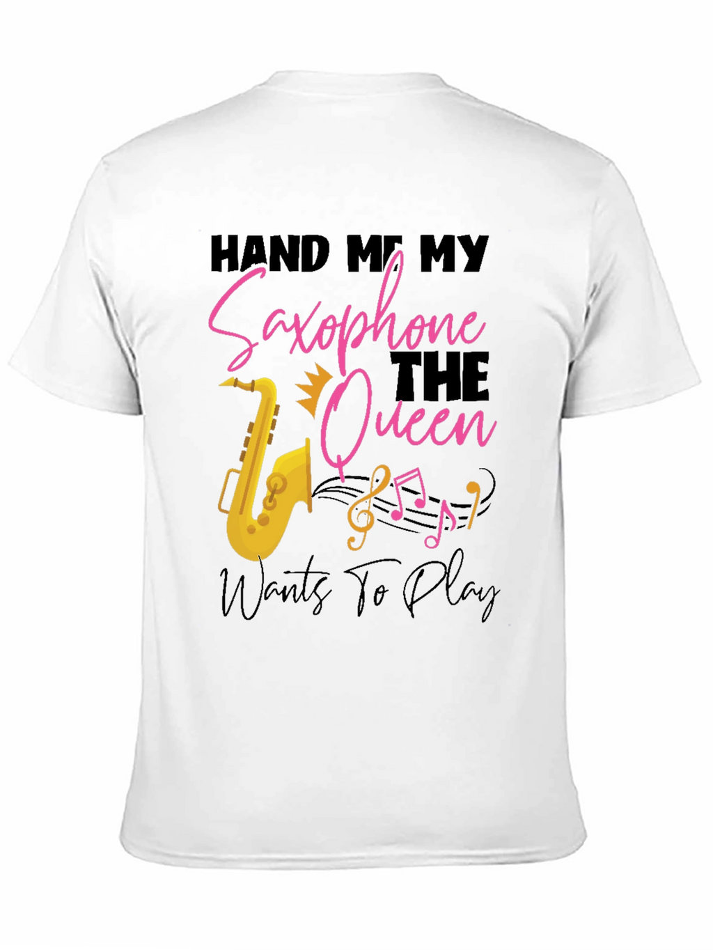 Saxophone Queen Black T-Shirt - Music Lover Tee