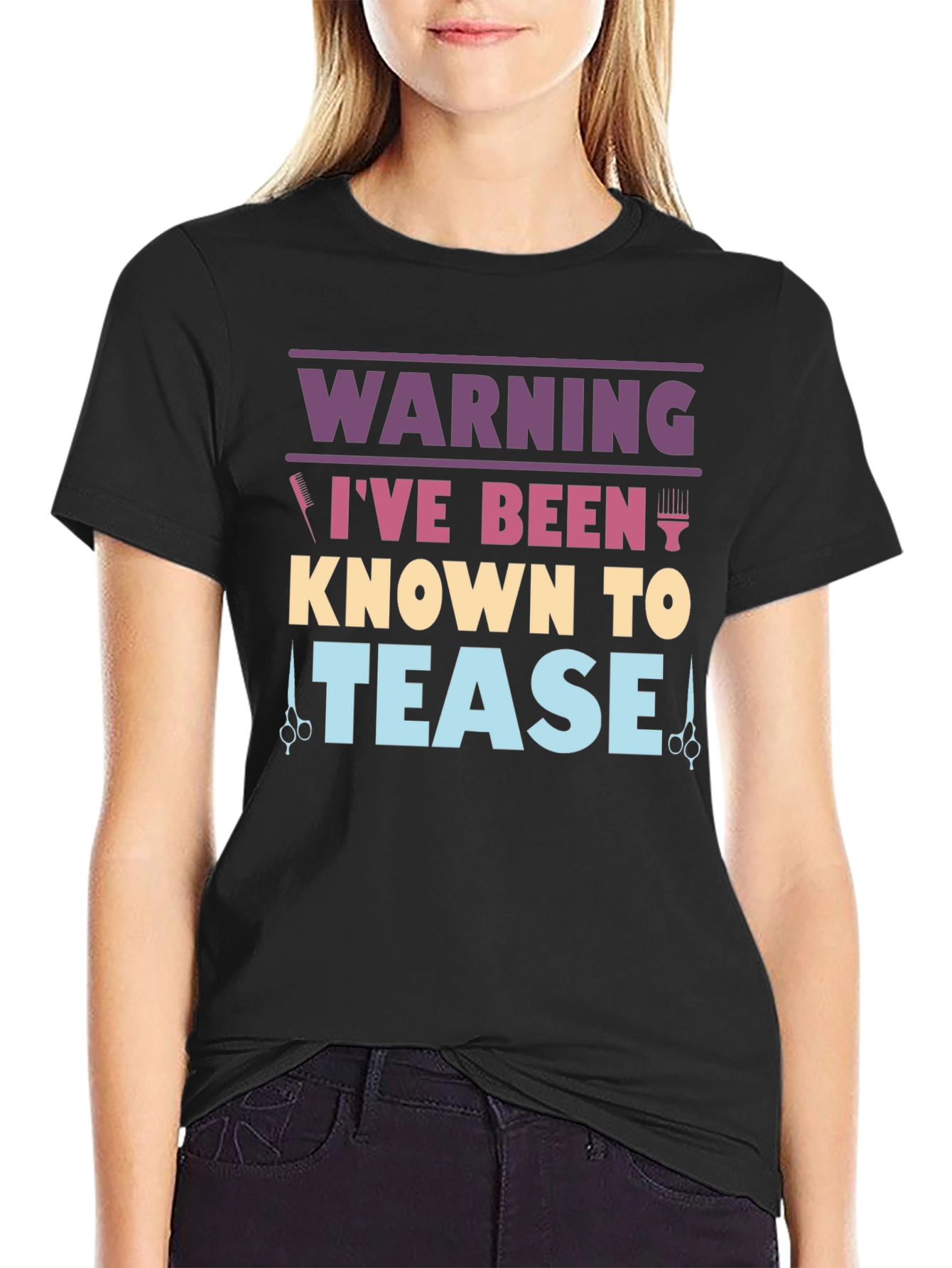 Warning Ive Been Known To Tease Barber/Hair Stylist Graphic Tee