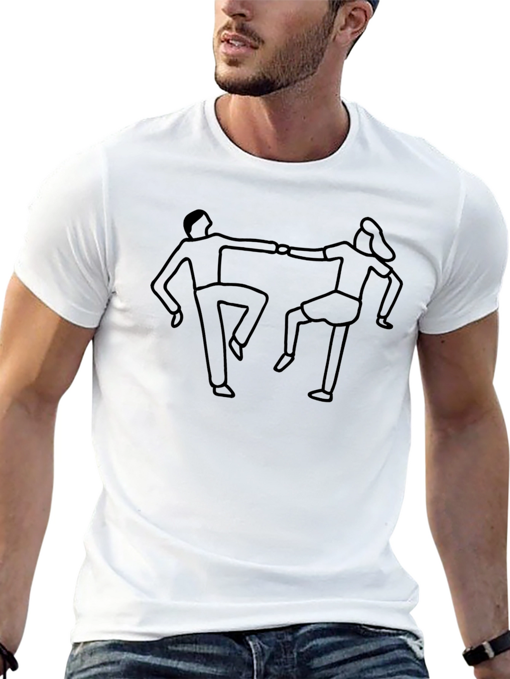 Dancing Duo Graphic Tee - Classic Comfort