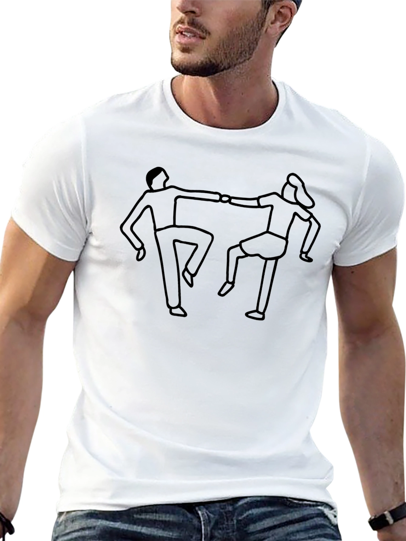 Dancing Duo Graphic Tee - Classic Comfort