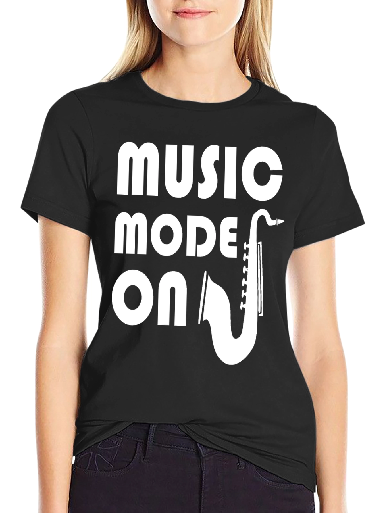 Music Mode ON T-Shirt - Saxophone Design
