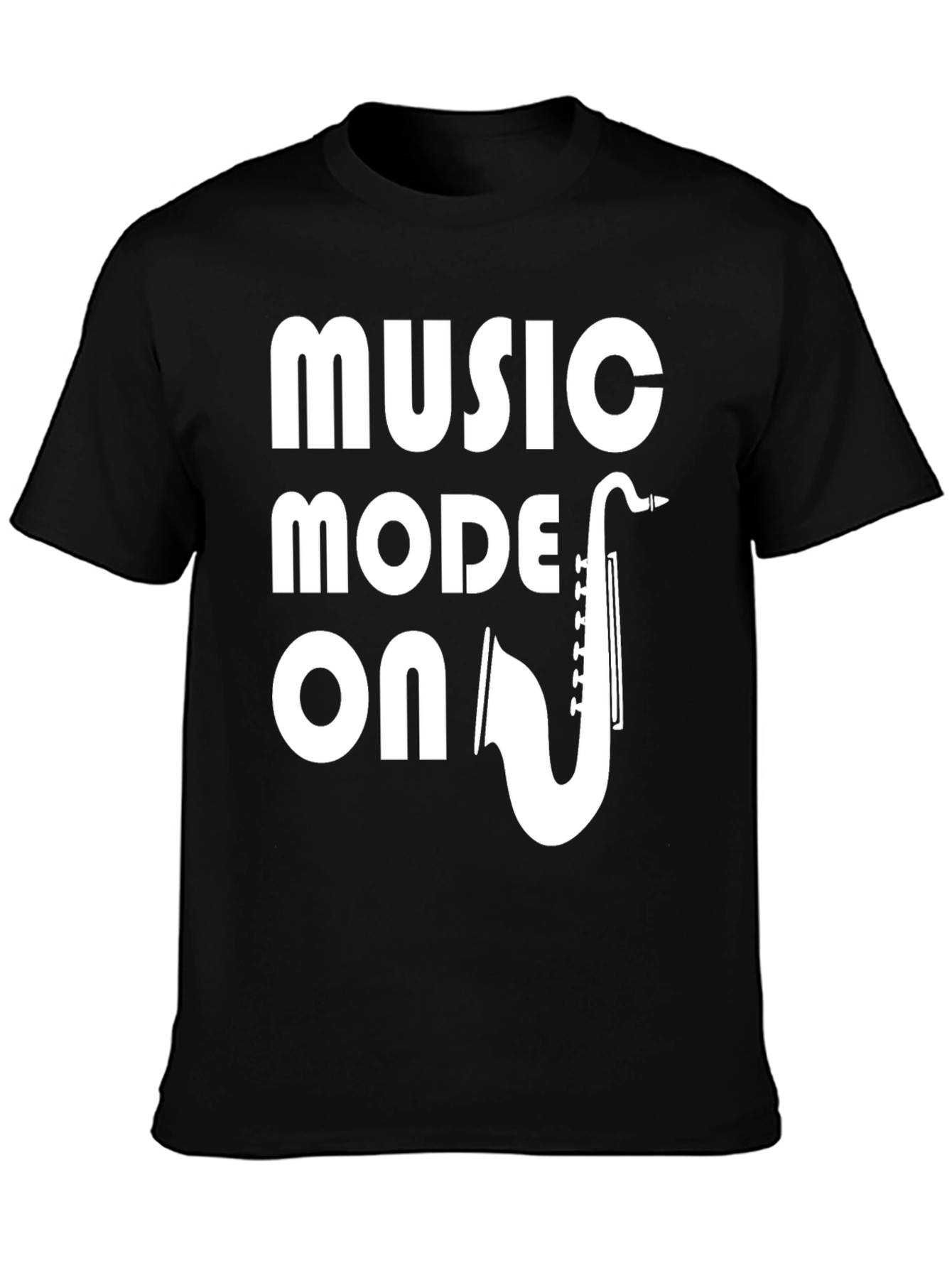 Music Mode ON T-Shirt - Saxophone Design
