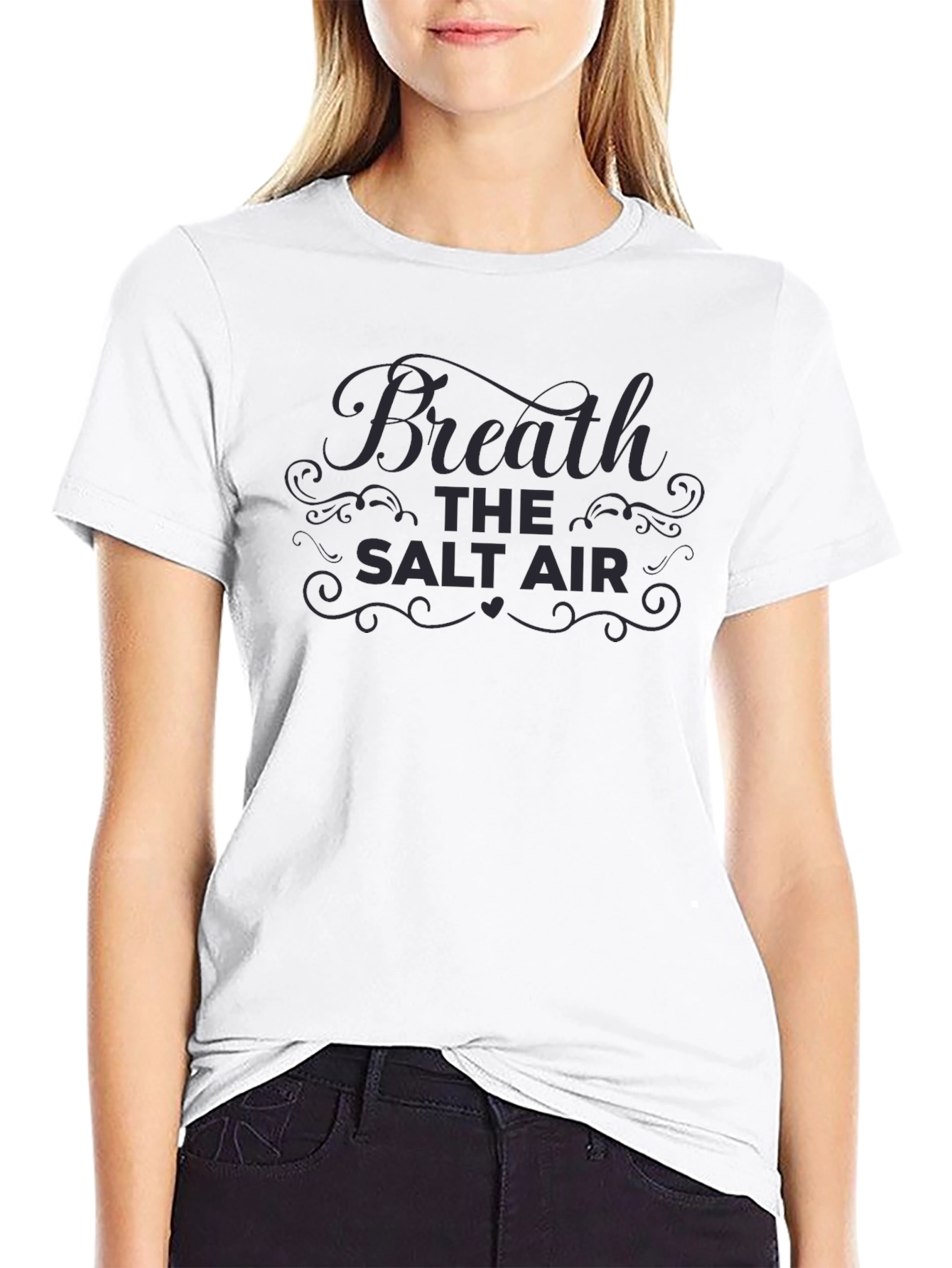 Breathe the Salt Air Black Graphic Tee