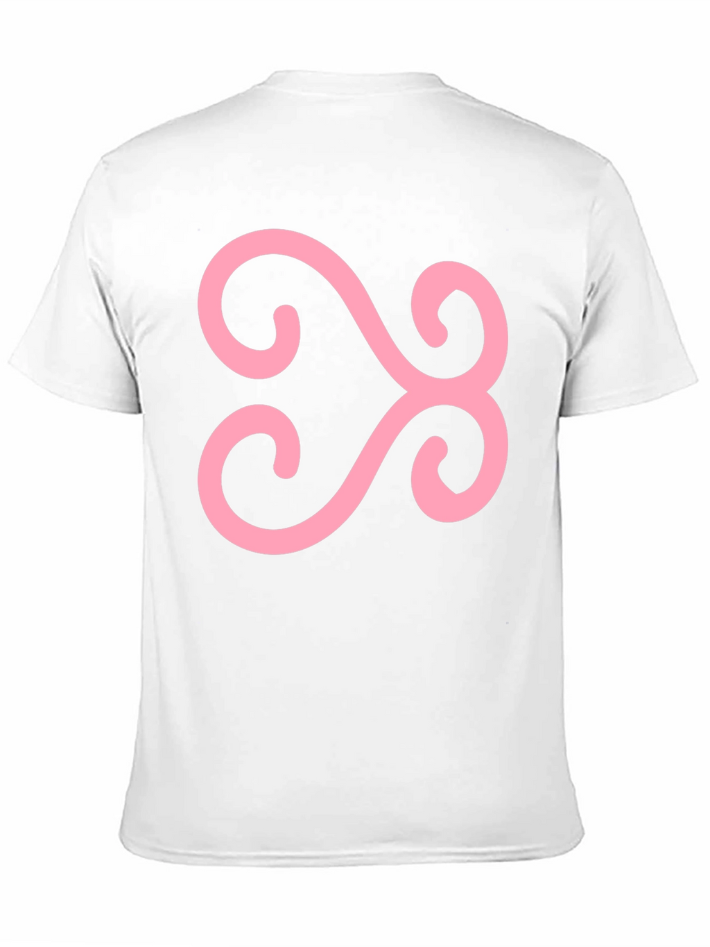 Black T-Shirt with Pink Adinkra Symbol
