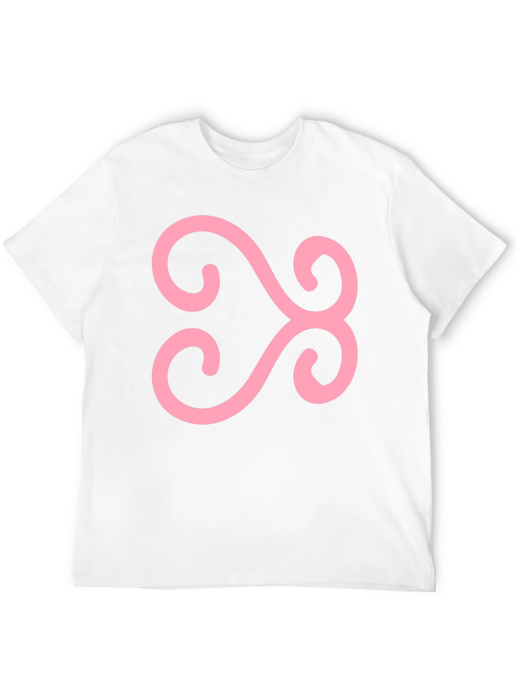 Black T-Shirt with Pink Adinkra Symbol